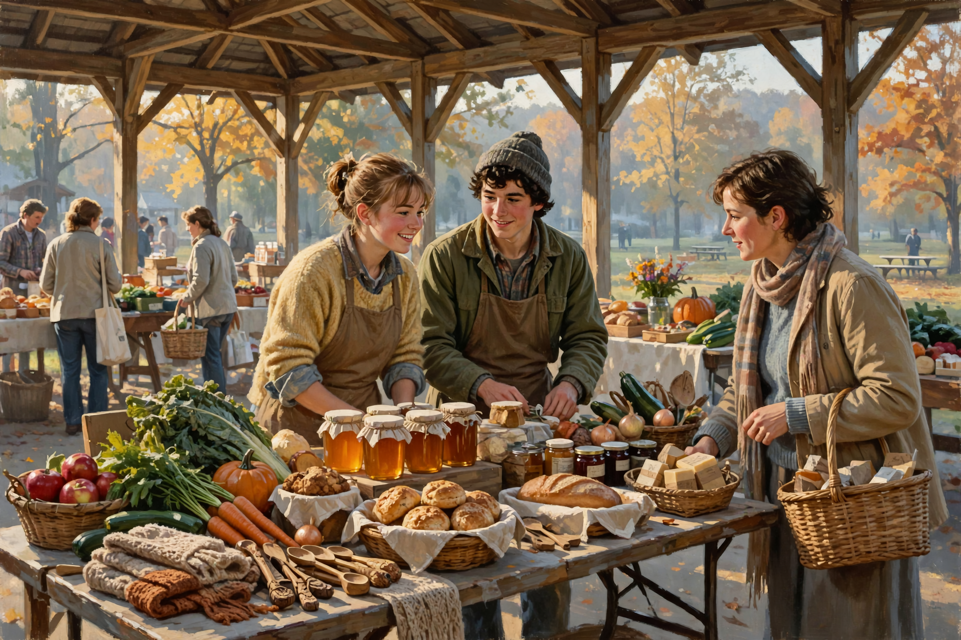 Illustration for 🛒 Saturday Market: Bring a Jacket, a Basket and a Few Dollars for the Young Vendors