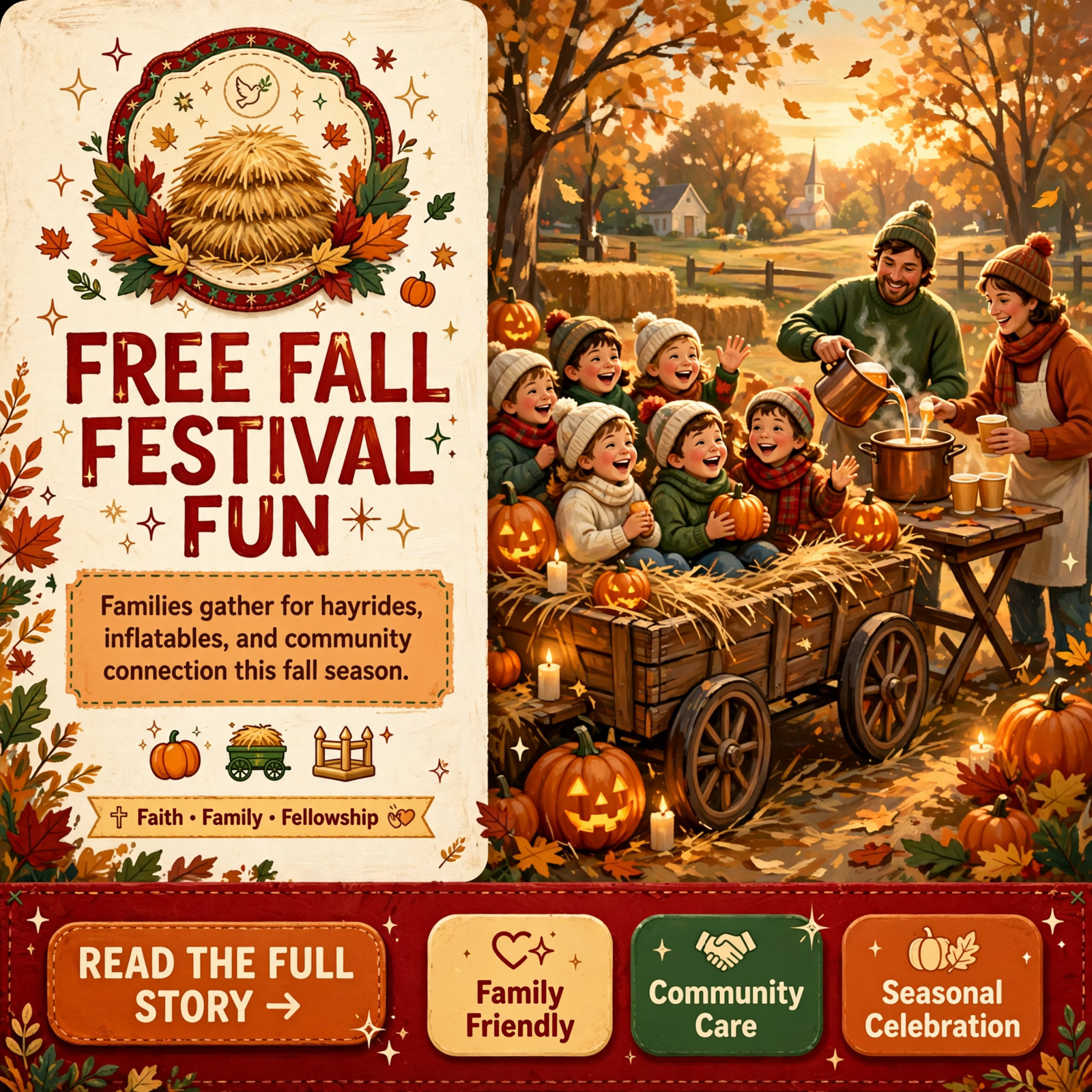 Featured image for "🍂 Free Fall Festival Comes to East Sparta Church of God - Hayrides, Inflatables, and Family Fun"