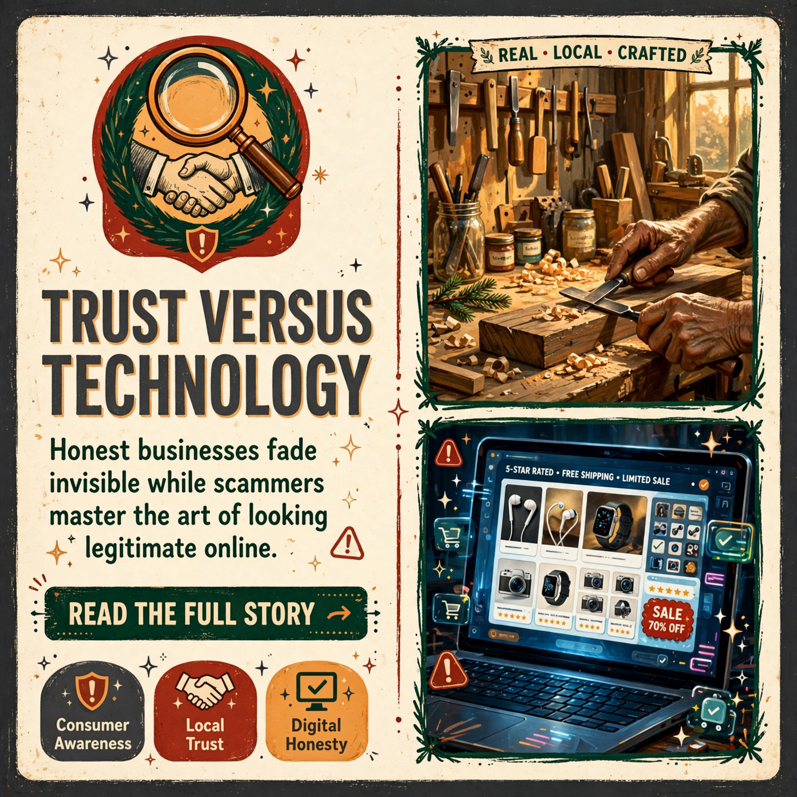 Featured image for "The Honest Business Nobody Can Find — and the Scammer Everybody Can"