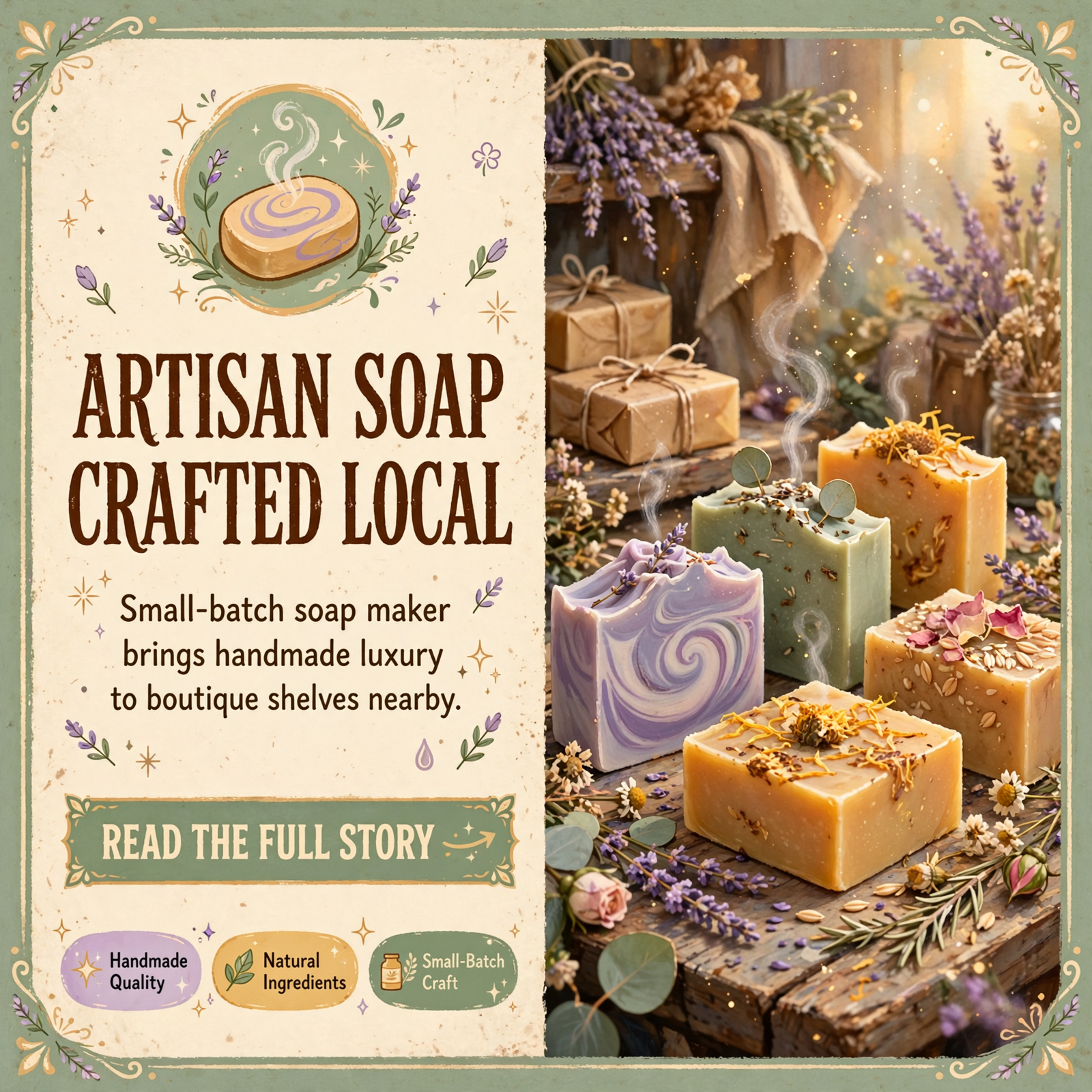 Featured image for "🧼 Handmade Soap Maker Stocks Local Boutiques with Artisan Creations"
