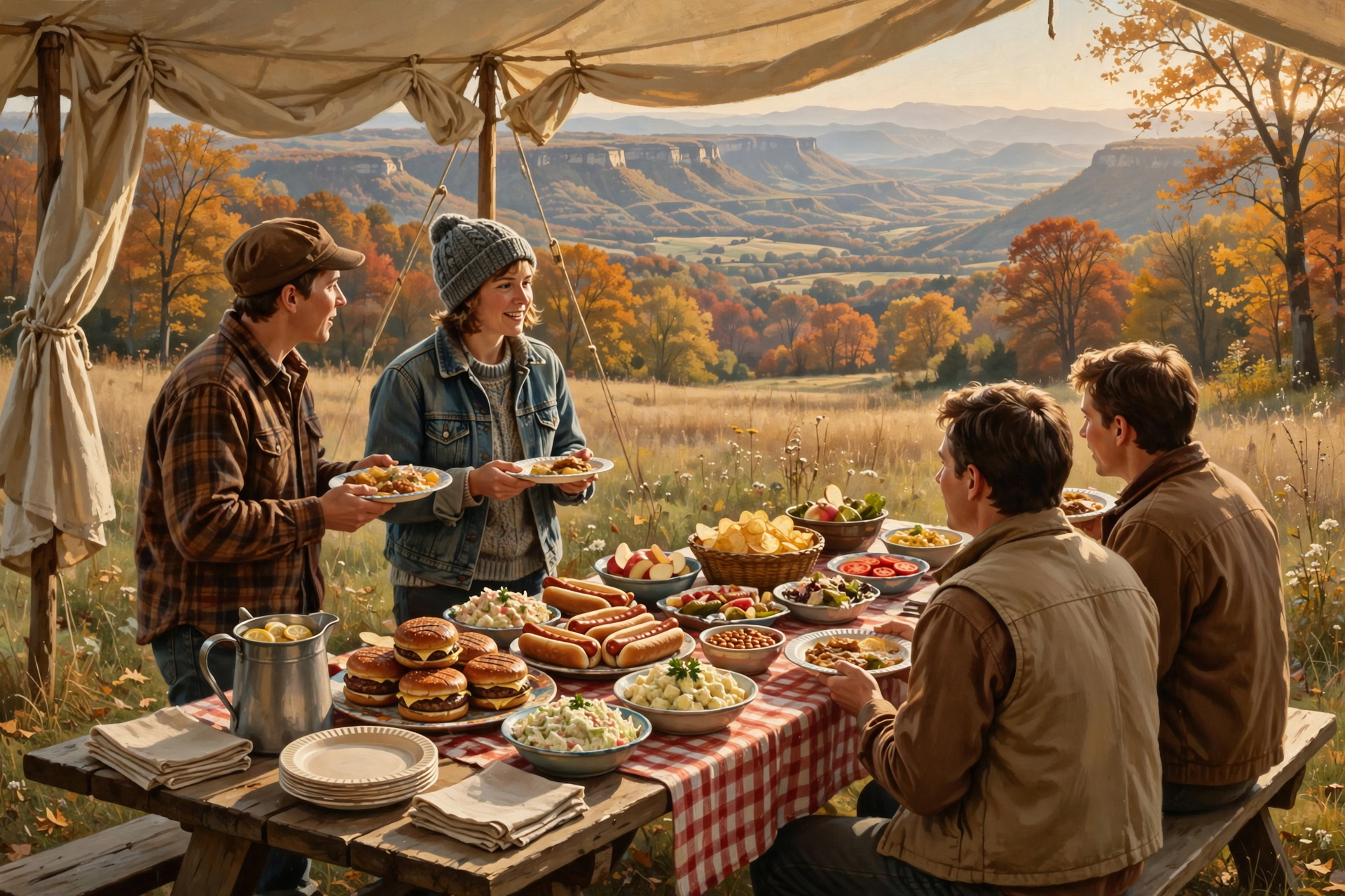 Illustration for 🍔 Eat a Free Burger and Hike to an Overlook at the Appalachian Conservation Institute's Fall Picnic