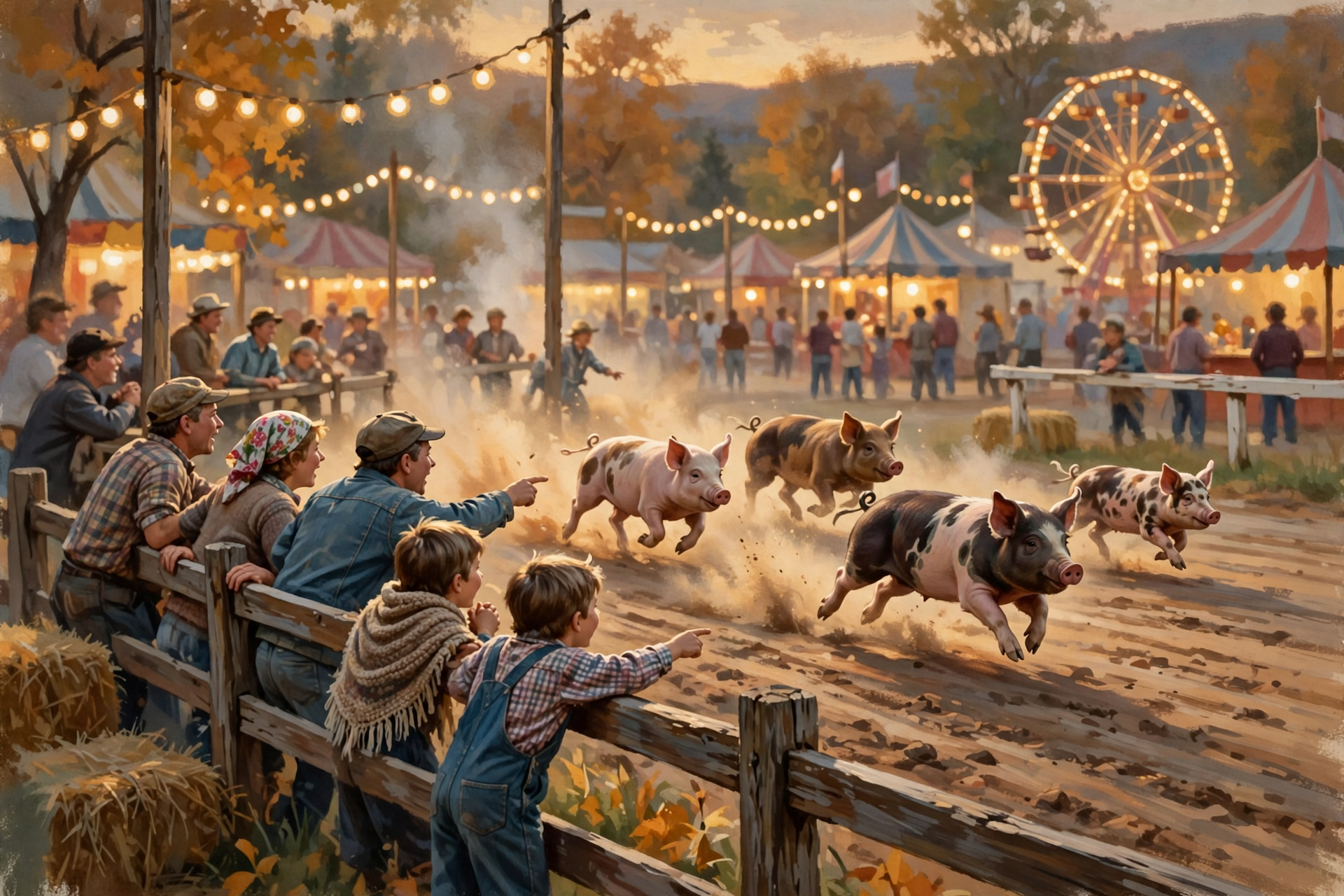 Illustration for 🐖 Cheer the Racing Pigs and Catch a Family Circus at Dalton's 78th North Georgia Fall Fair