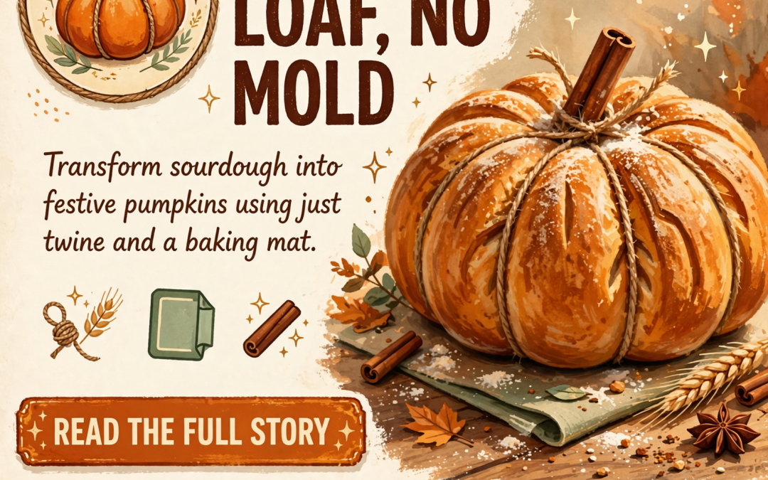 🎃 Pumpkin Sourdough Loaf: A Simple Autumn Baking Trick with Twine and Whimsy