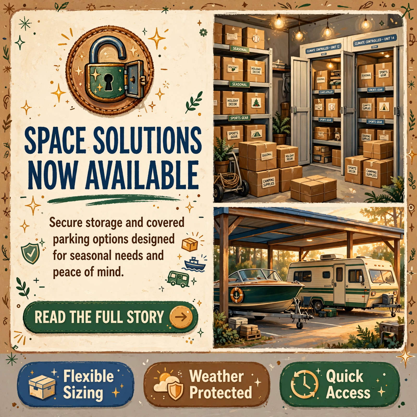Featured image for "🏠 Spencer Storage Solutions Offers Limited Units and Covered Boat & RV Parking"