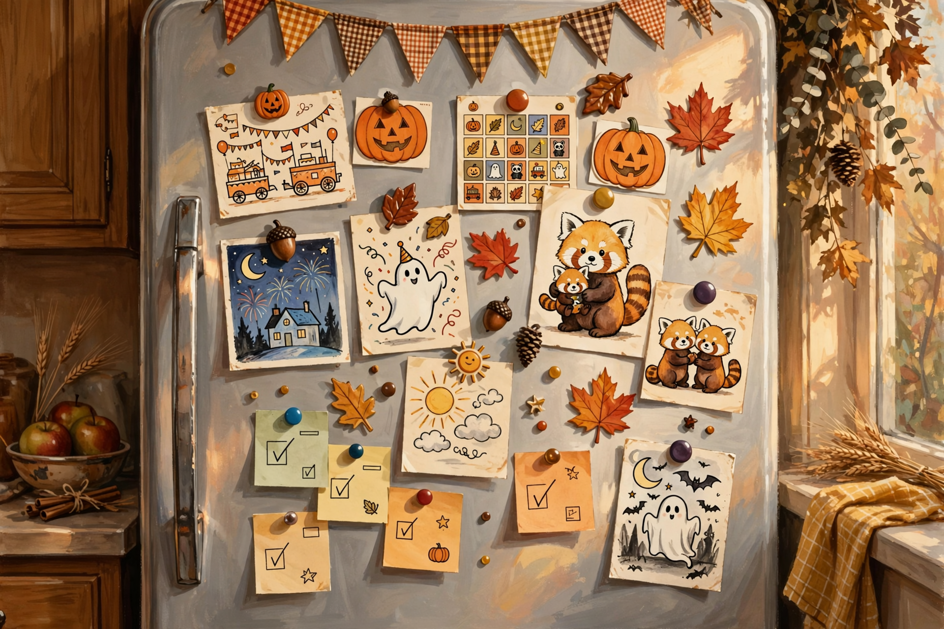 Illustration for 📅 Week-Ahead Kid Fridge List (Thu., Oct. 15 – Wed., Oct. 21) + Looking Ahead