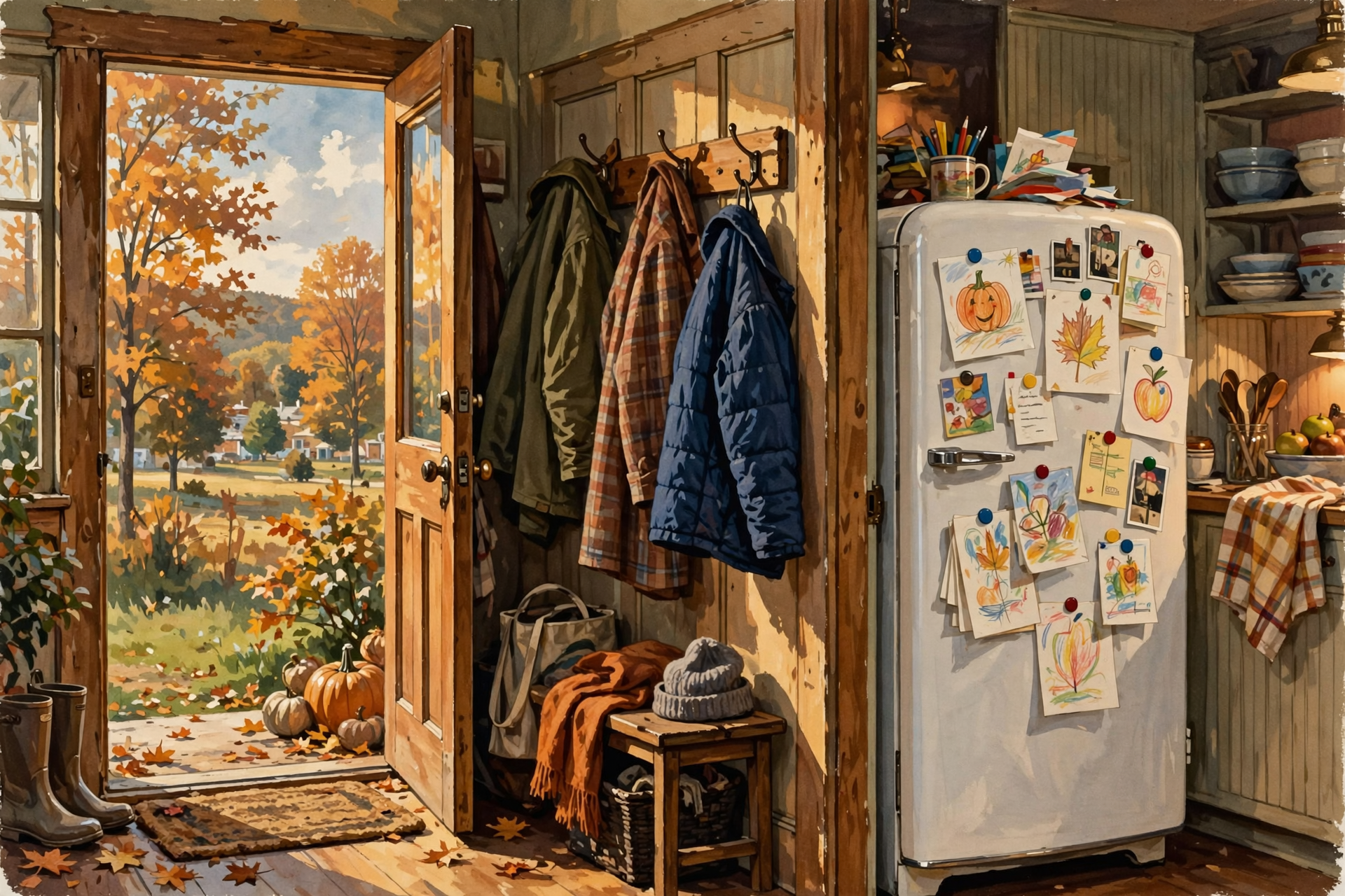 Illustration for 🏡 Coats by the Door, Books on the Fridge