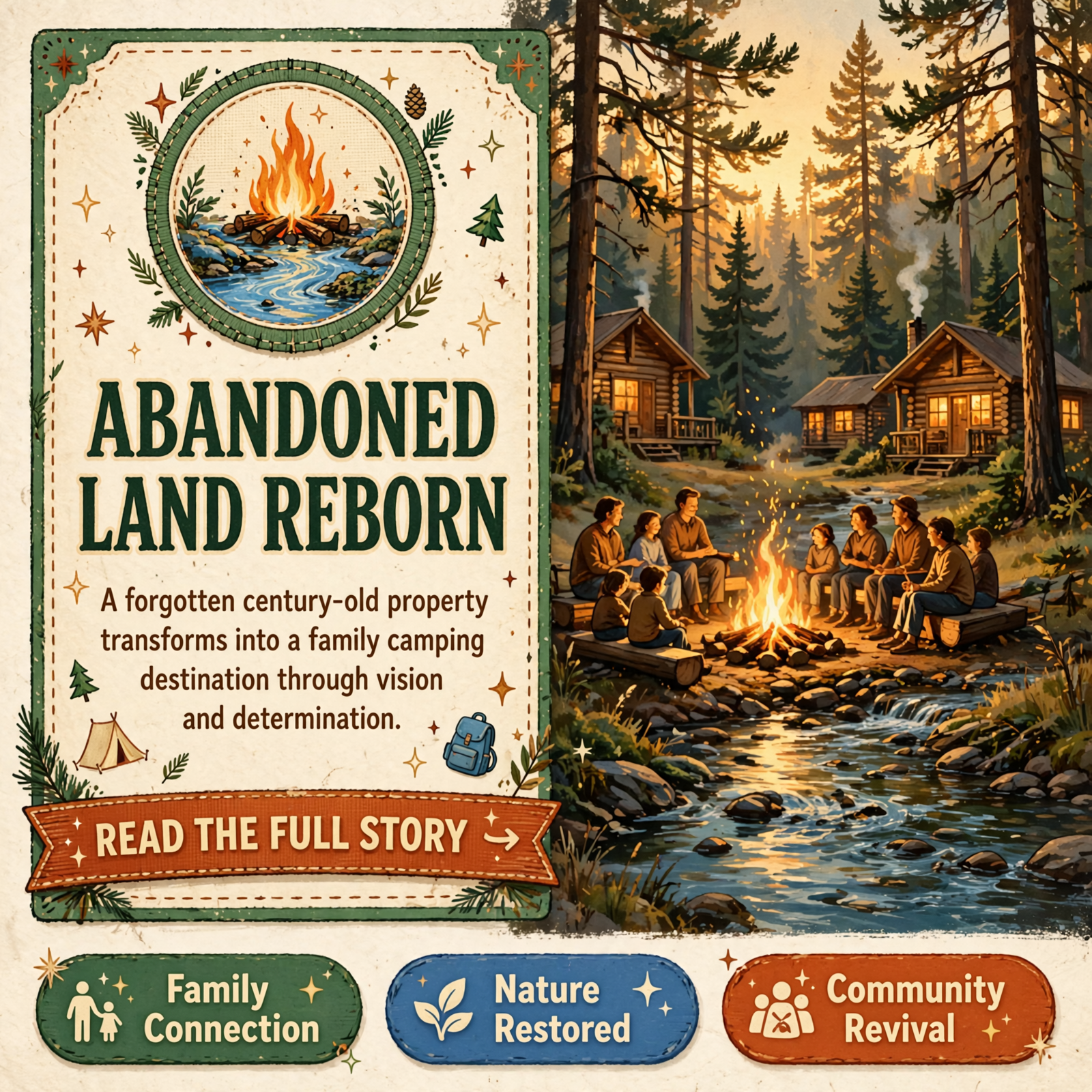 Featured image for "🏕️ From Forgotten Land to Family Gathering Place: Stillwaters Creek Campground + Cabins Takes Shape in Spencer"