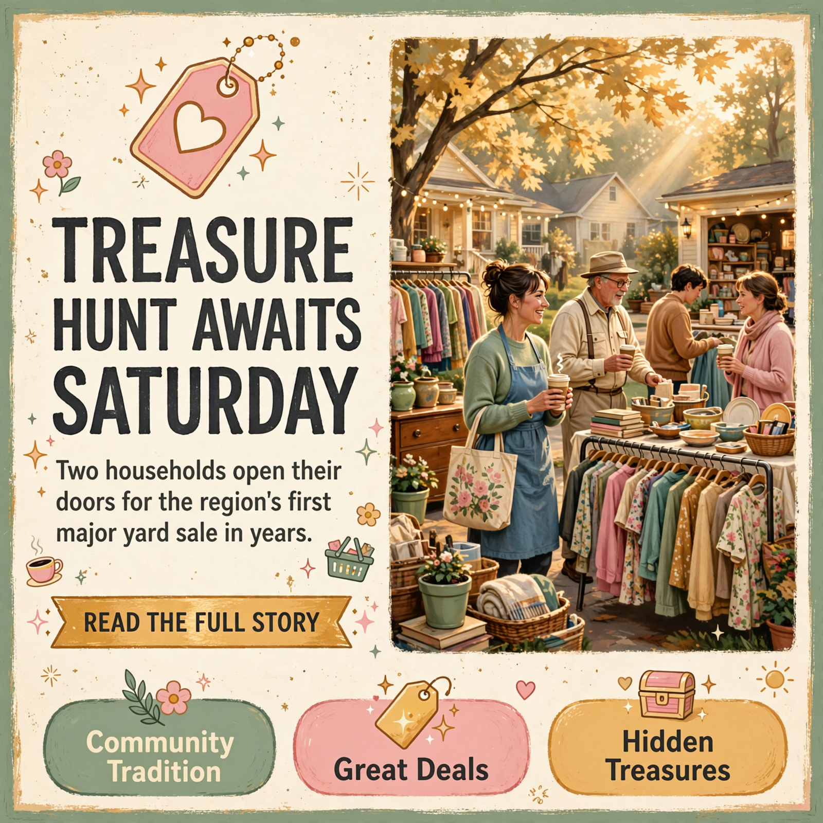 Featured image for "🛍️ Multifamily Yard Sale Saturday in Sparta - First in Years at Walnut Trace"
