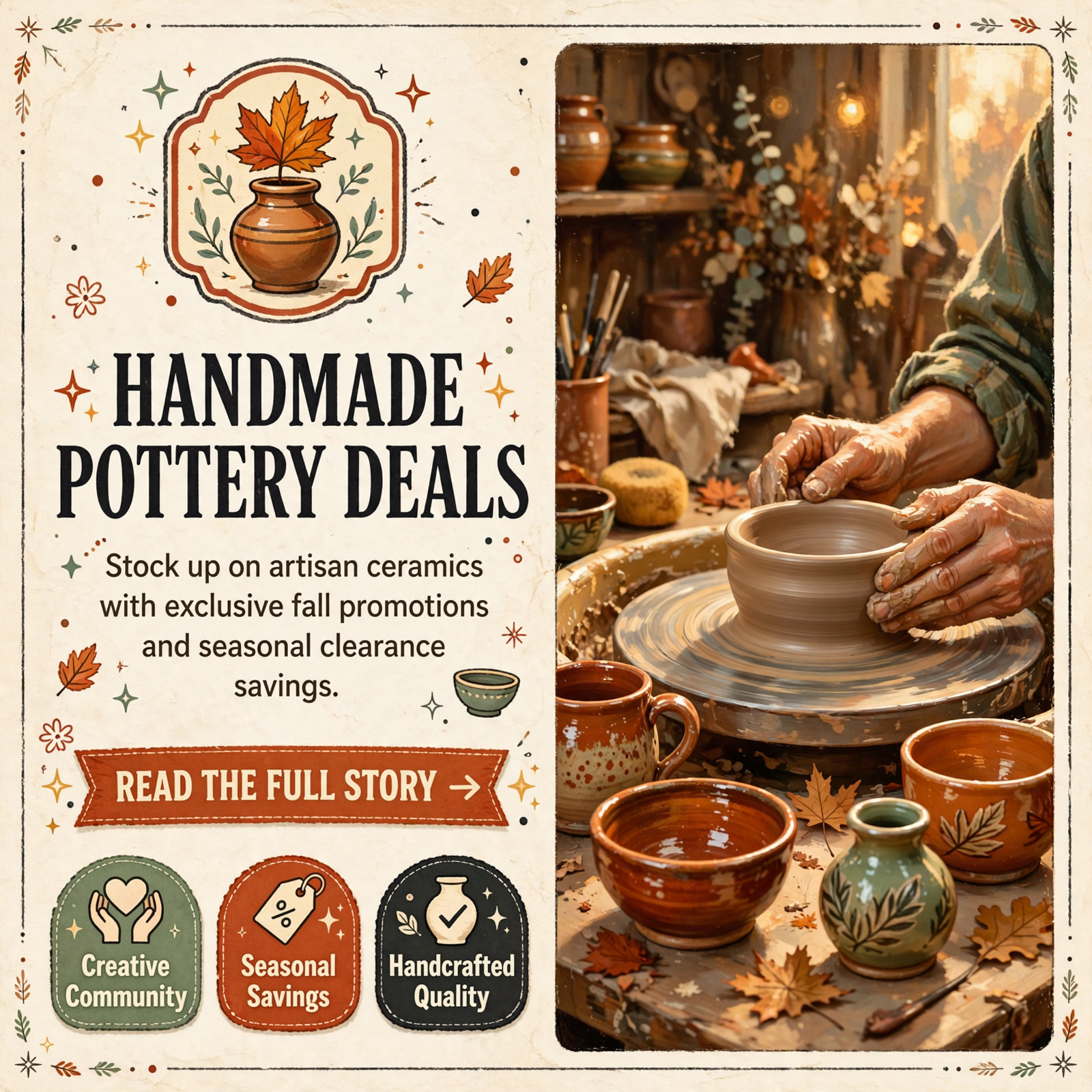 Featured image for "🎨 Fall Savings and Halloween Clearance at Smalltown Ceramics in Dunlap"