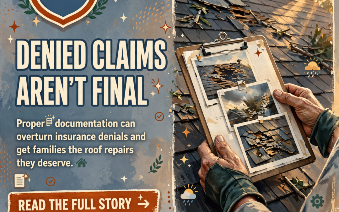 🏠 When a Roof Claim Gets Denied: How Proper Documentation Can Change the Outcome