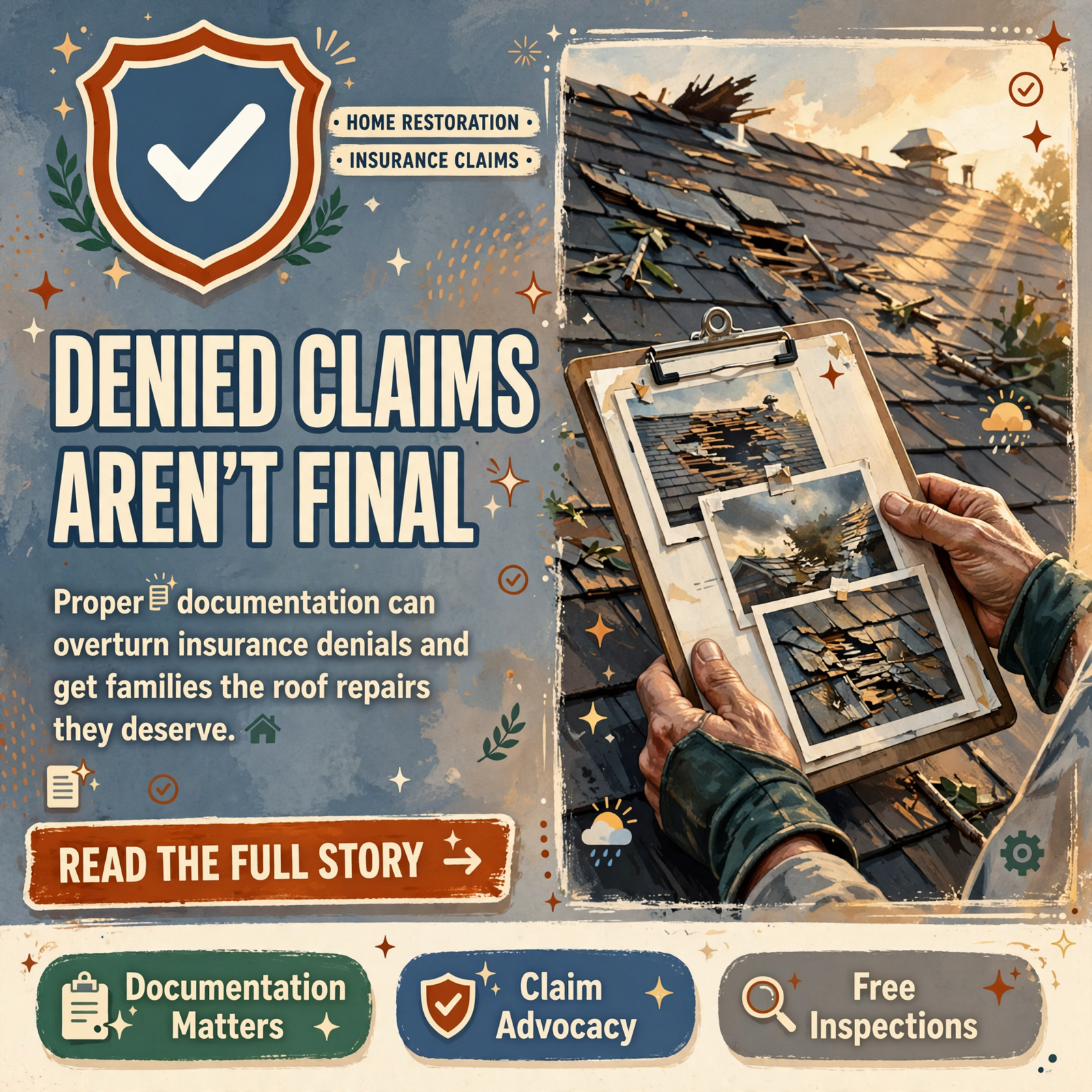 Featured image for "🏠 When a Roof Claim Gets Denied: How Proper Documentation Can Change the Outcome"