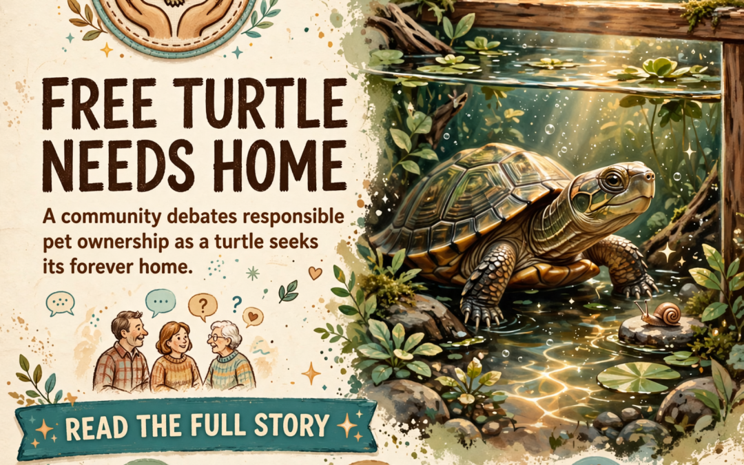🐢 Free Turtle Available with Tank and Food – Community Weighs In on Pet Care