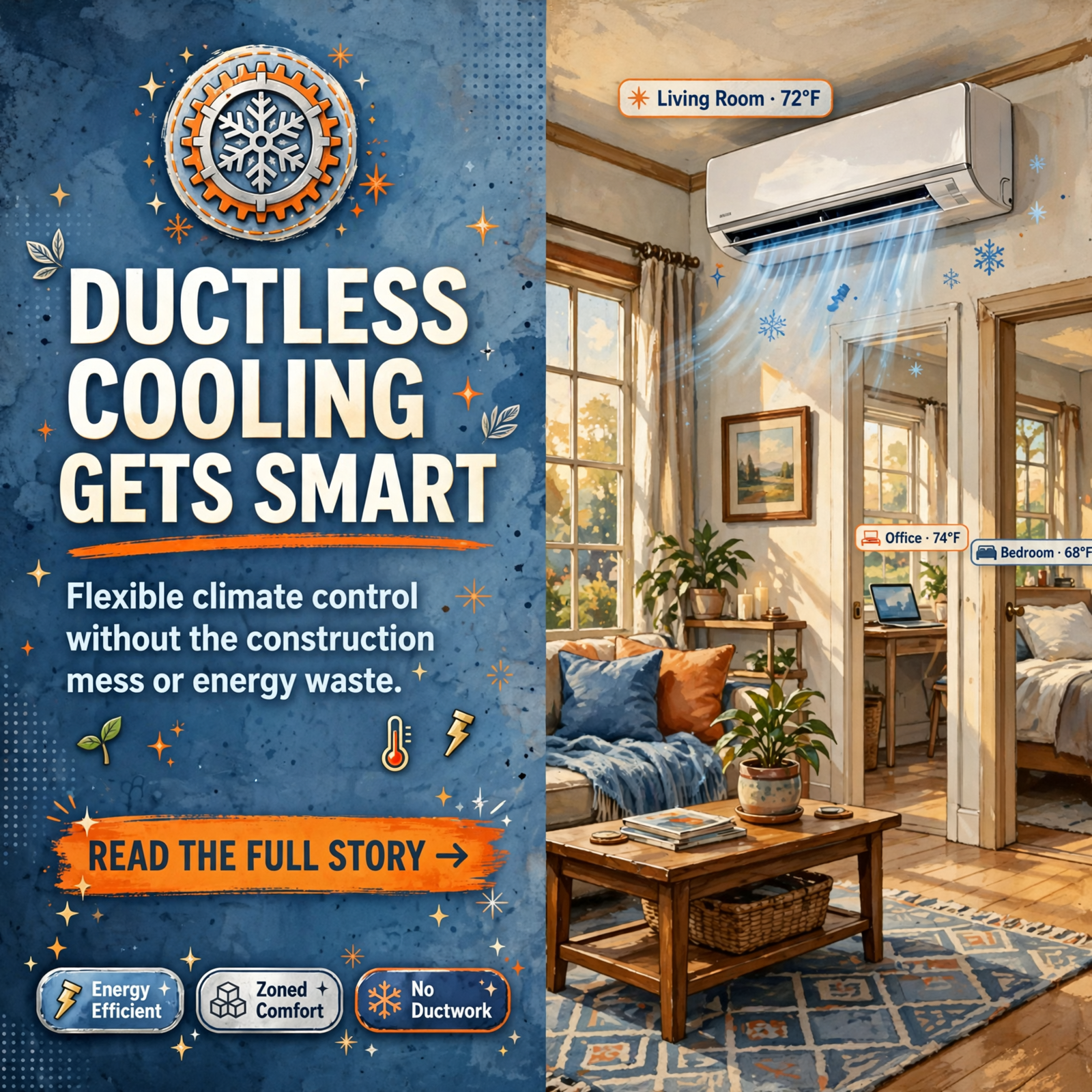❄️ Daikin Mini-Split Systems Offer Efficient Heating & Cooling Without Ductwork — Featured Image Featured image for "❄️ Daikin Mini-Split Systems Offer Efficient Heating & Cooling Without Ductwork"