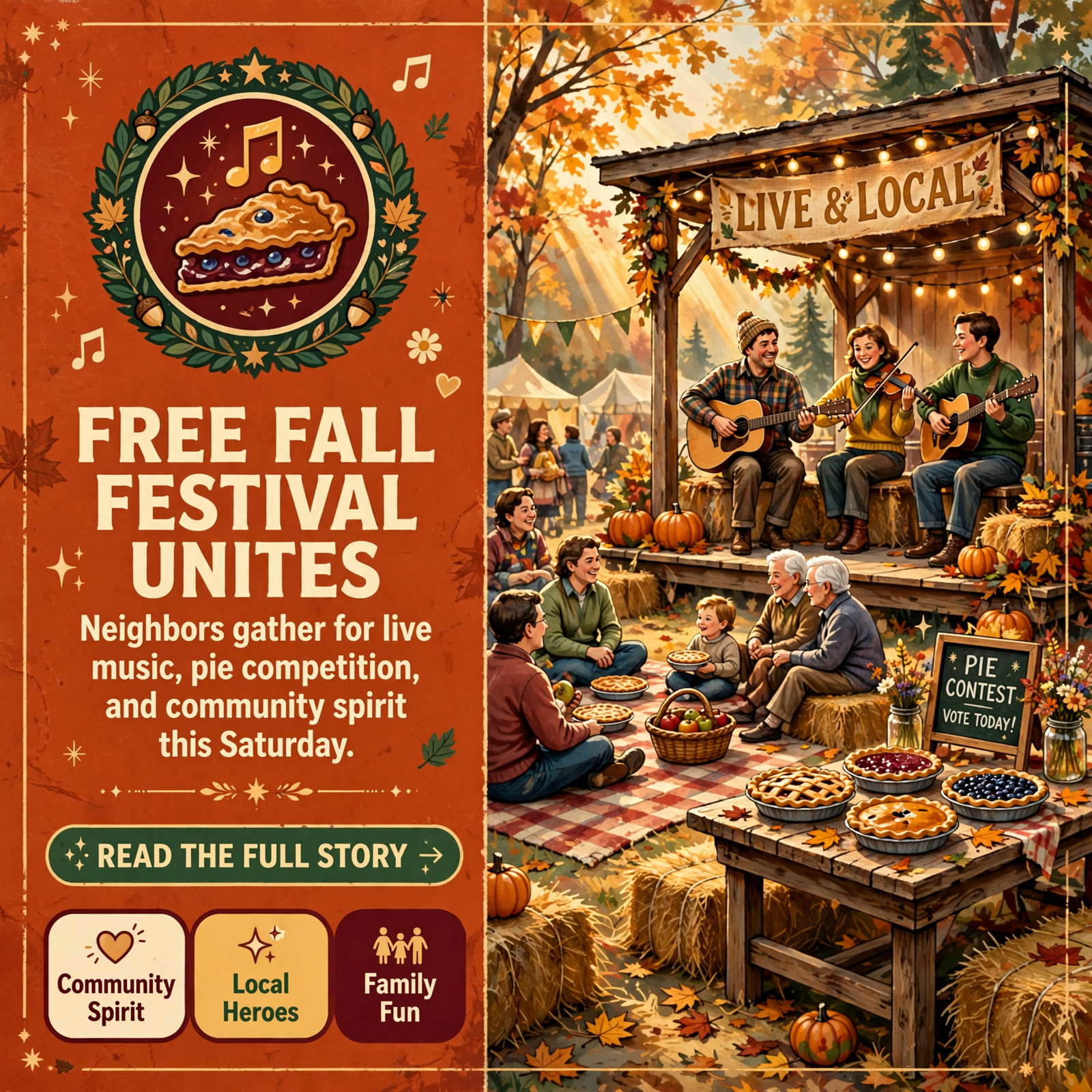Featured image for "🎉 Free Fall Festival Comes to Whitwell Mountain with Live Music, Pie Competition & Community Spirit"