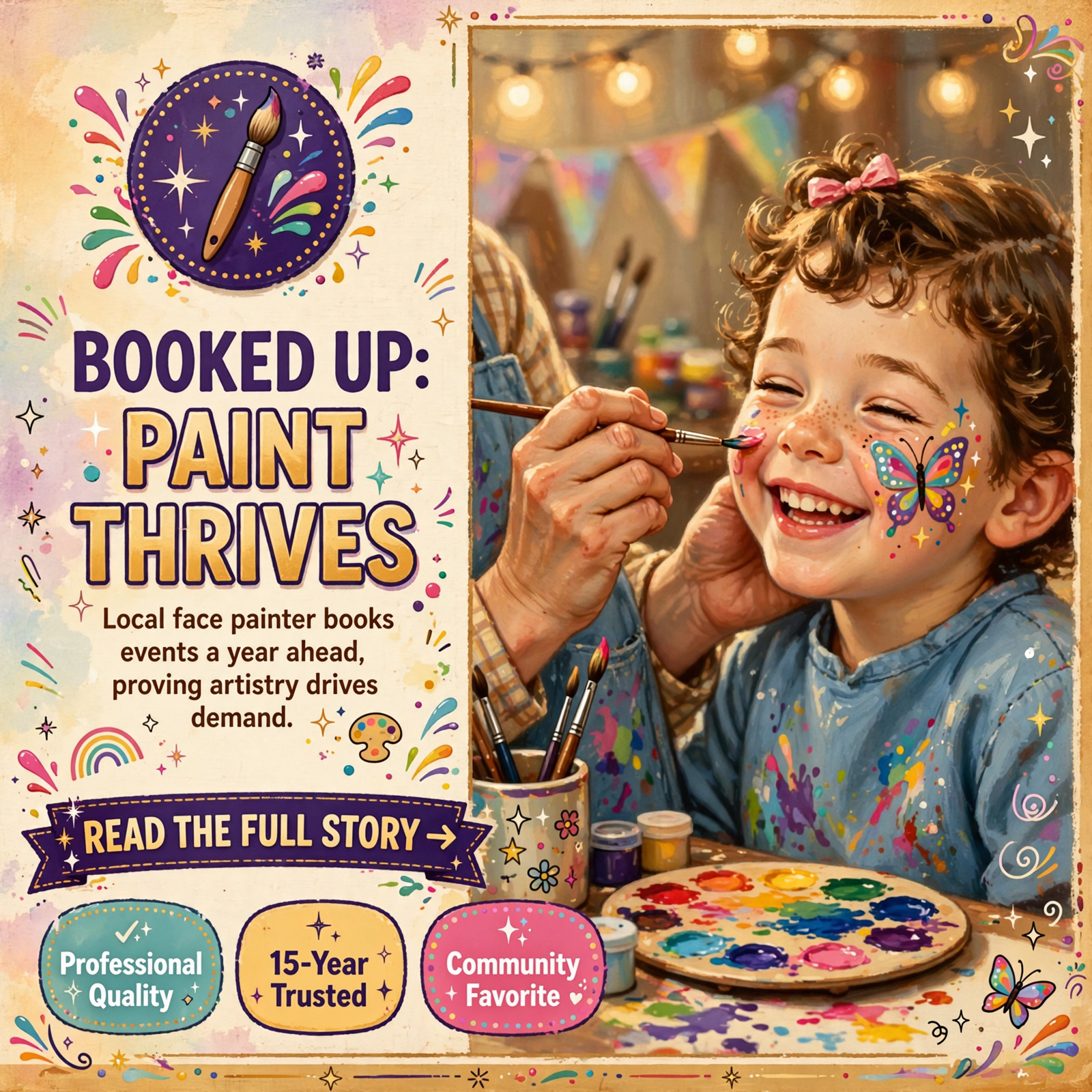 Featured image for "🎨 Face Painting Entertainment Books Up to a Year in Advance in Pikeville"