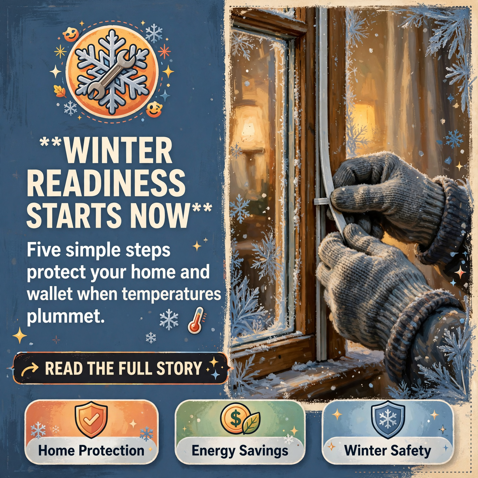 ❄️ 5 Essential Steps to Prepare Your Home for Cold Weather — Featured Image Featured image for "❄️ 5 Essential Steps to Prepare Your Home for Cold Weather"