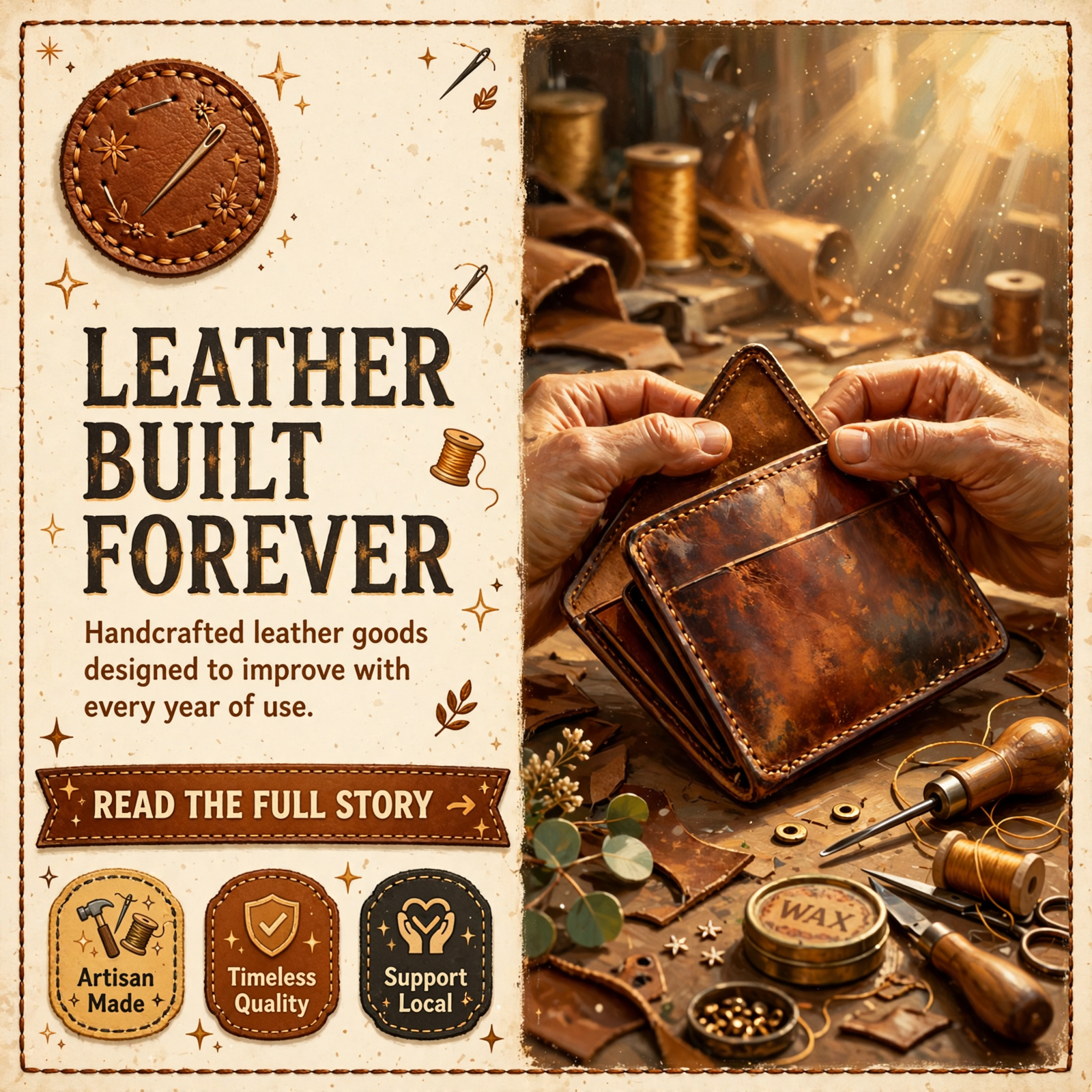 Featured image for "🧵 Handcrafted Leather Goods Built to Last at Local Depot on Rankin Avenue"