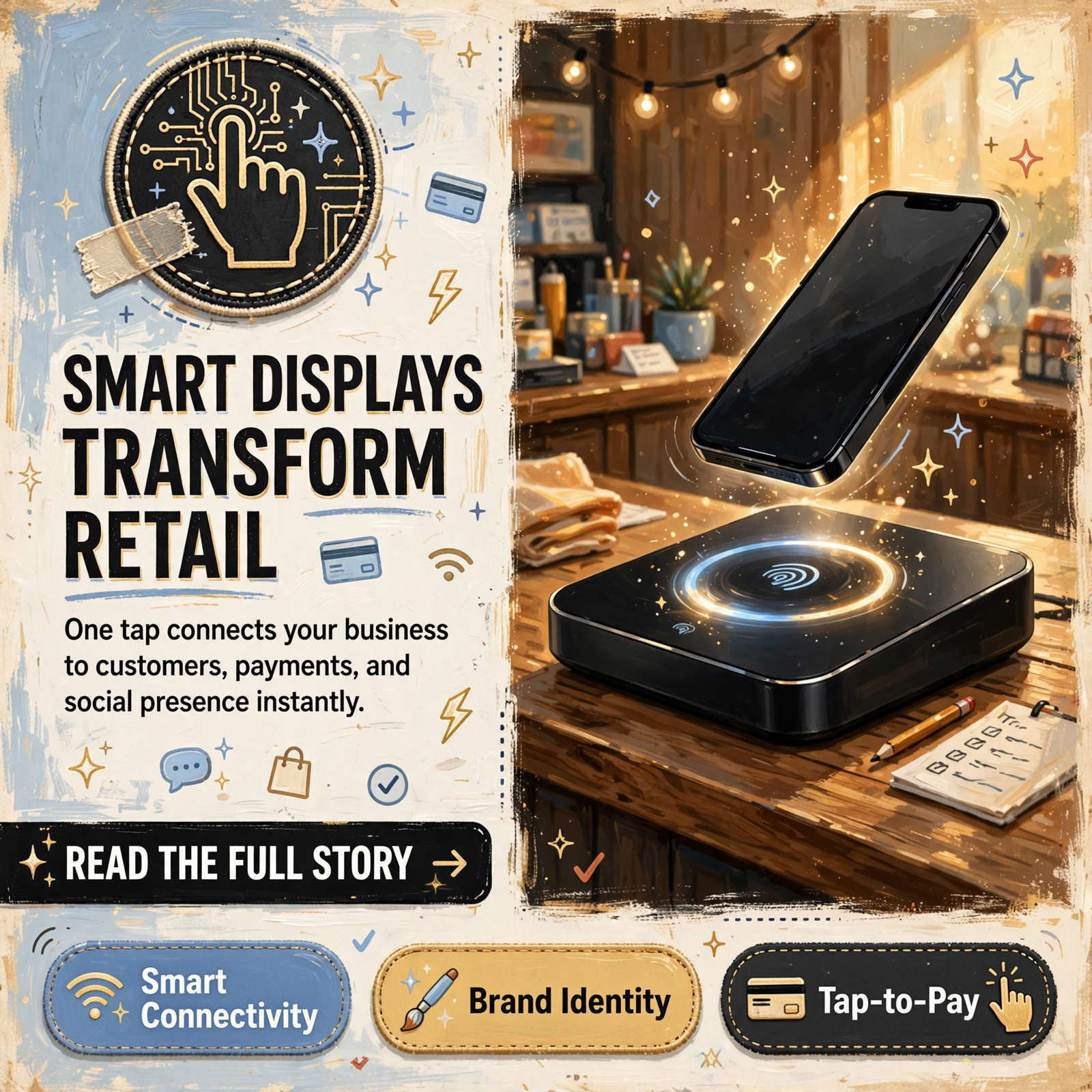 Featured image for "🖤 Yet Design LLC Introduces Link Plus - Custom NFC Smart Displays for Small Business"