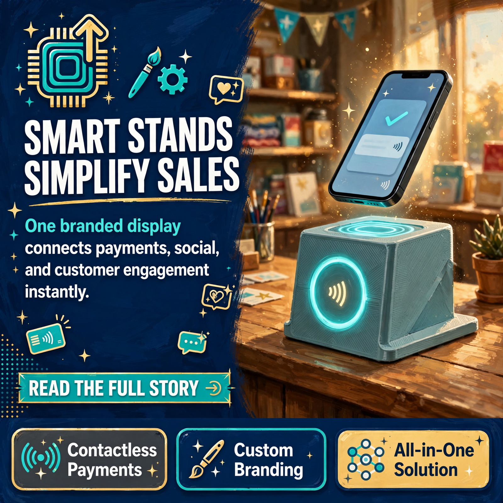 Featured image for "🎯 Yet Design LLC Launches Link Plus NFC Display Stands for Small Business"