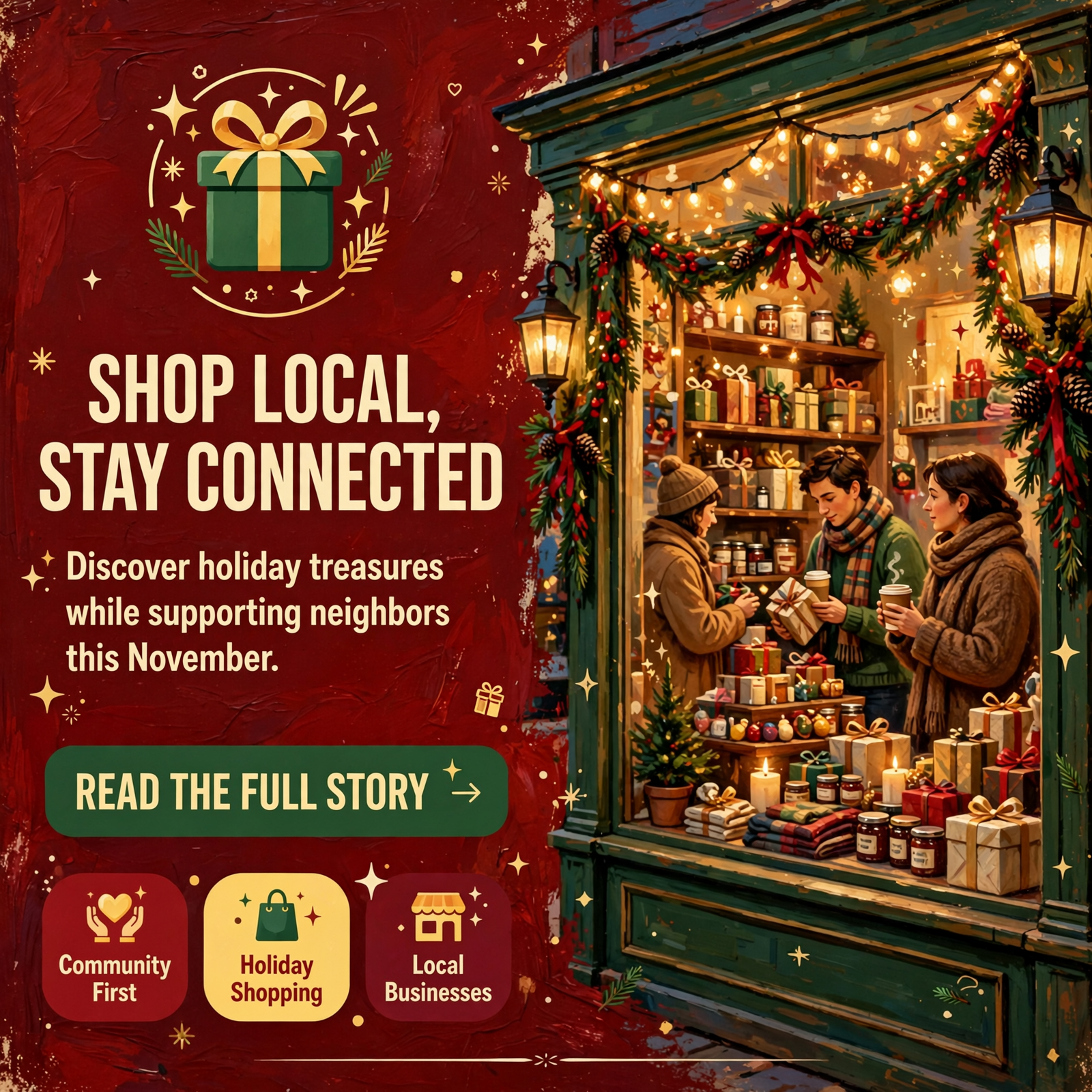 Featured image for "🎄 Small Town Christmas Shop Hop Comes to Dunlap, November 7"