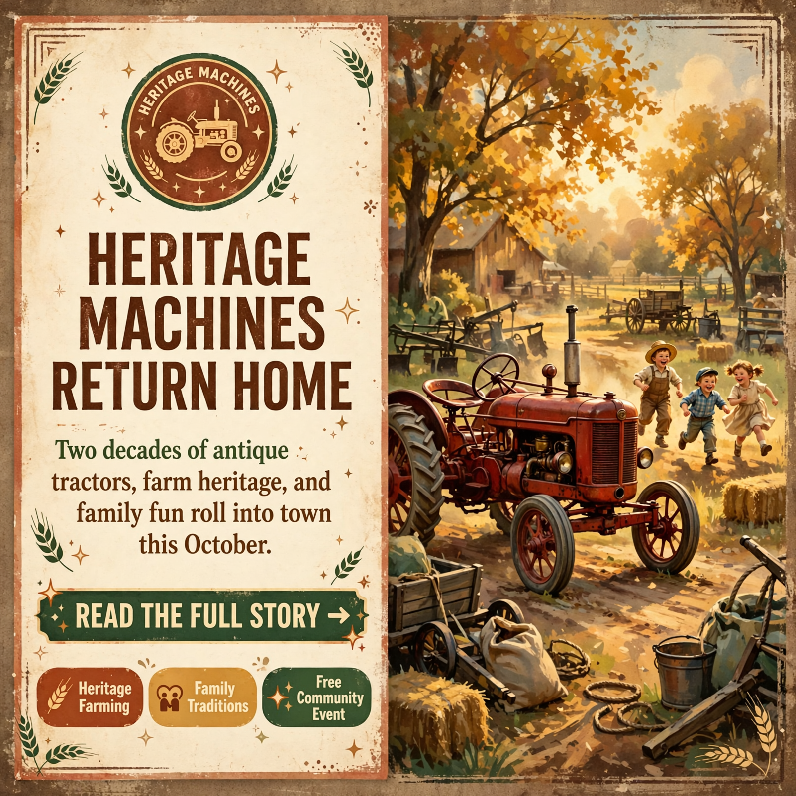 Featured image for "🚜 21st Annual Days of Yesteryear Antique Tractor Show Returns to Dunlap, October 17-18, 2026"