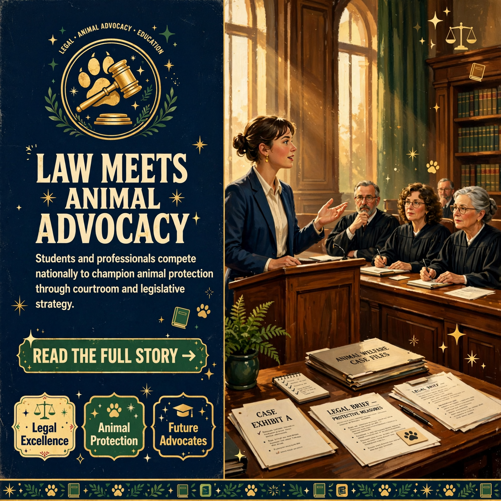 Featured image for "⚖️ National Animal Law Competitions Open Registration for 2026-2027"