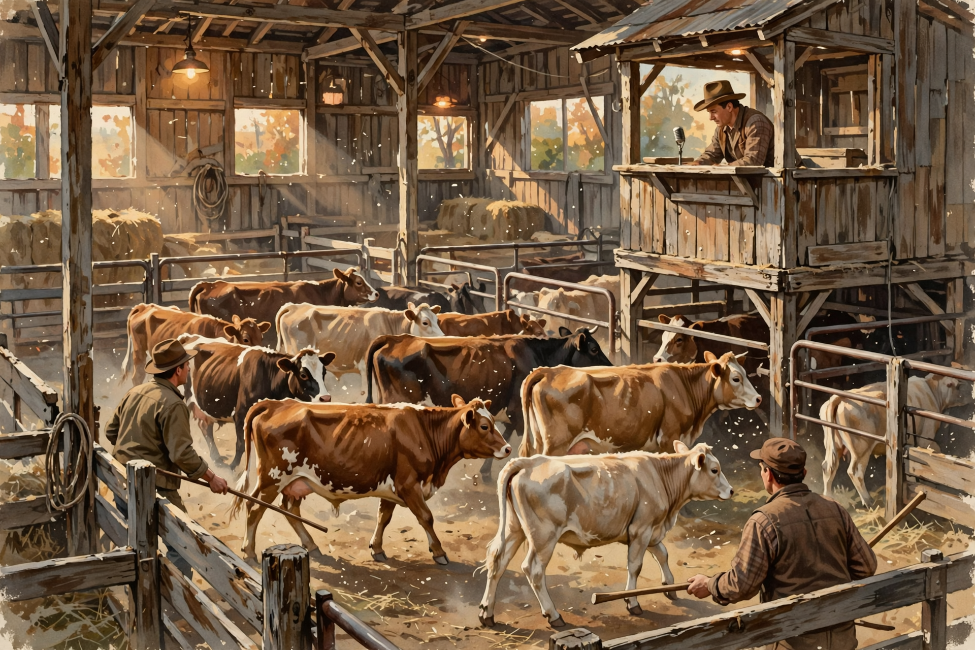 Illustration for 🐄 A Softer Week at the Sale Barns, With Lighter Calves Still Holding Up
