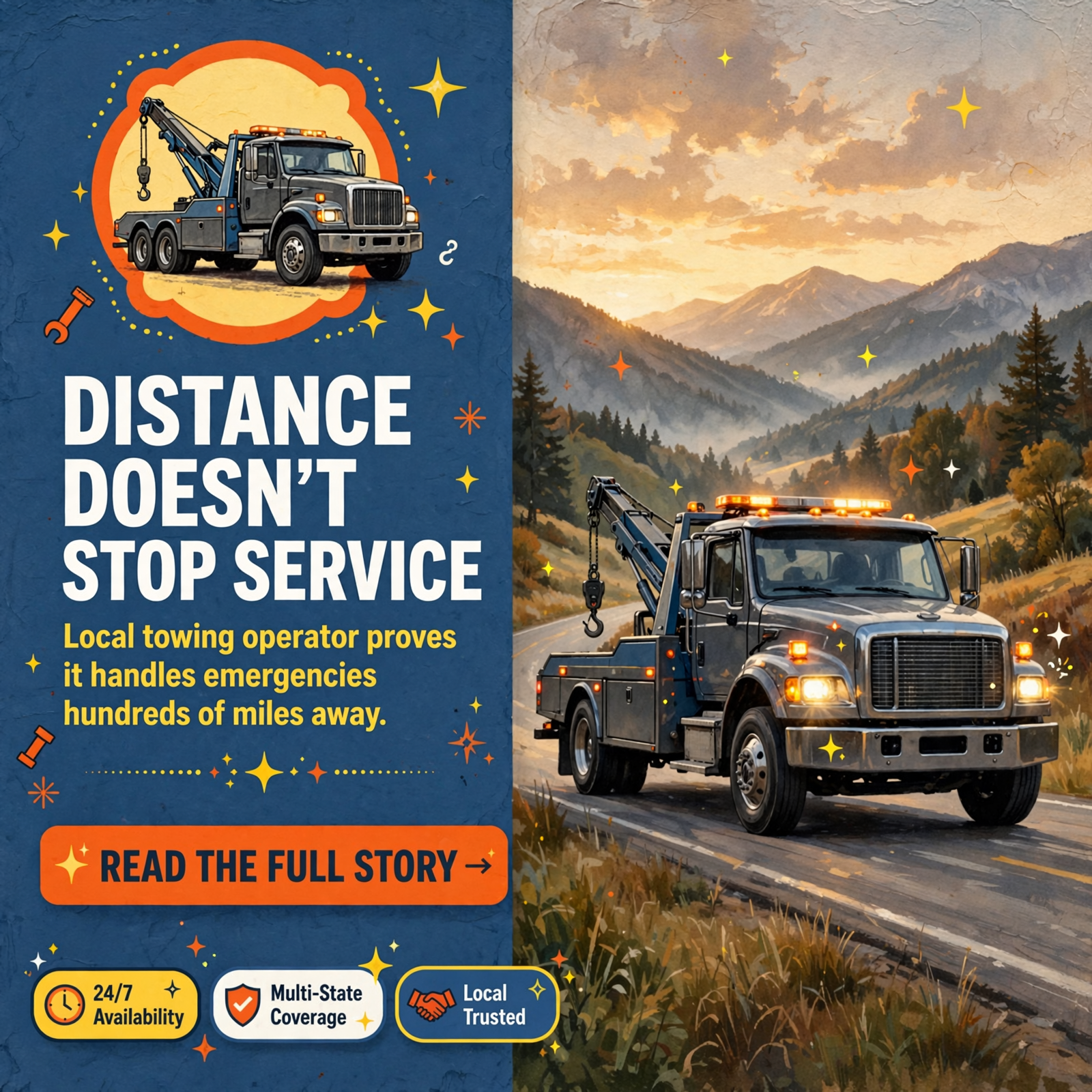 Featured image for "🚛 B's Towing & Recovery Completes Long-Distance Haul from Dunlap to Murphy, North Carolina"