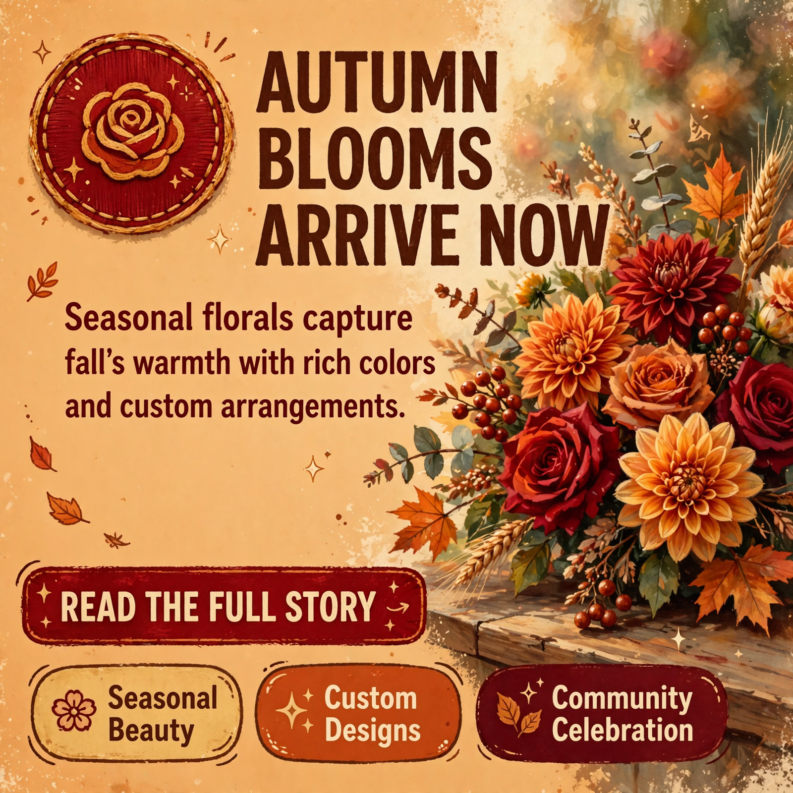 Featured image for "🌹 Fall Florals Are Here - Southern Pearl Florist Celebrates the Season in Pikeville"