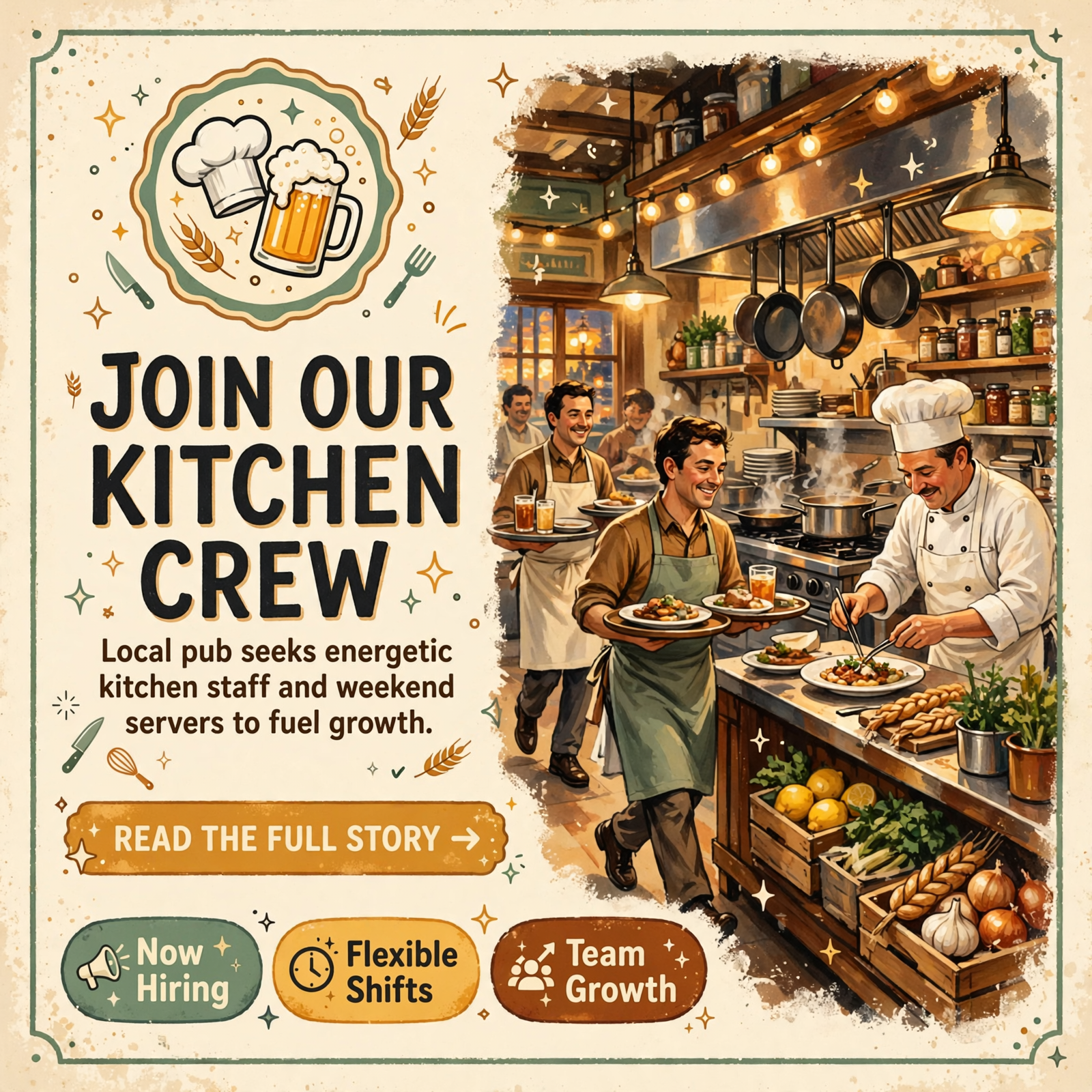 π³ The Bee’s Knees Pub Hiring Kitchen Staff and Weekend Servers in Dunlap β Featured Image Featured image for "π³ The Bee's Knees Pub Hiring Kitchen Staff and Weekend Servers in Dunlap"