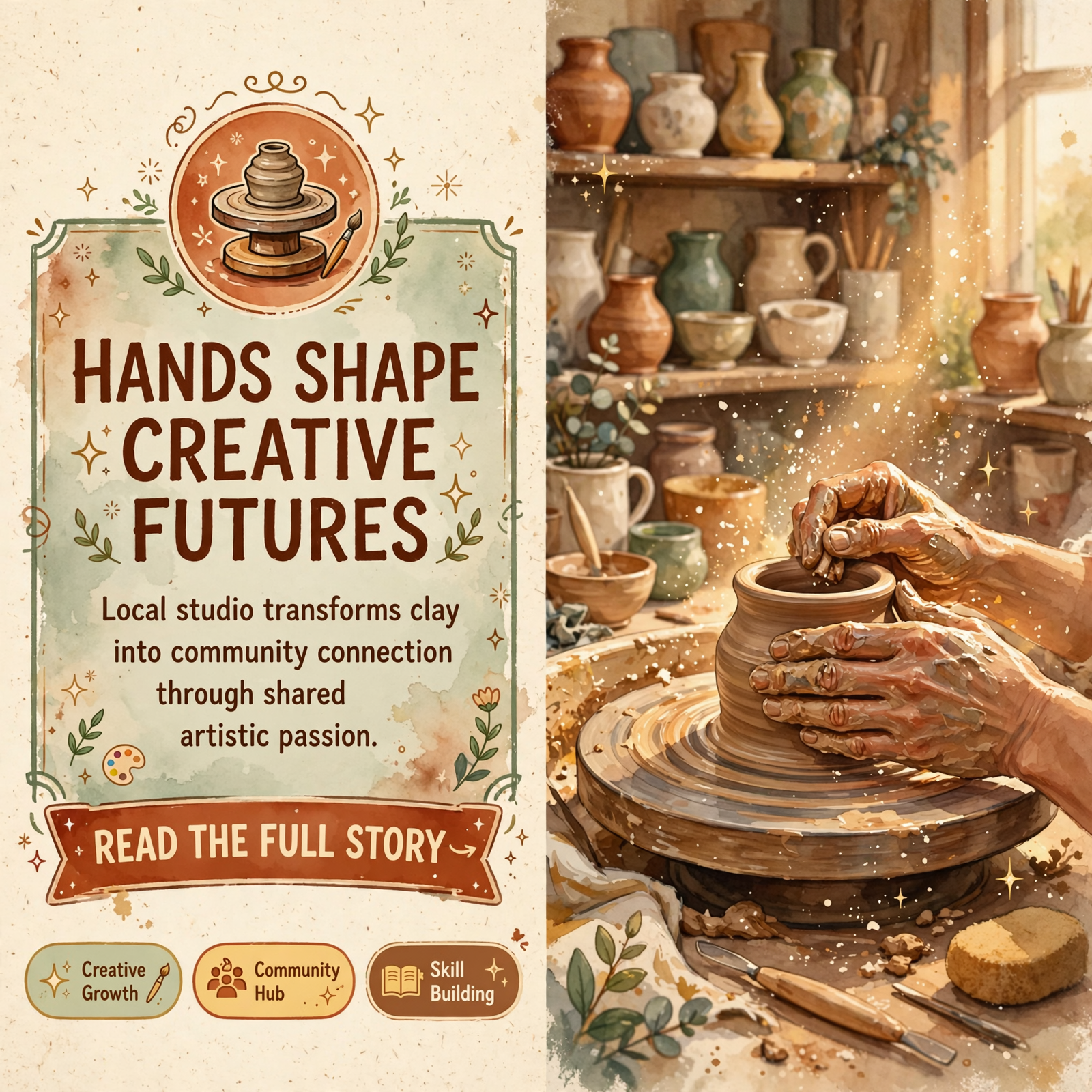 Featured image for "🎨 Pottery Art Cafe Showcases Student Artwork in McMinnville"