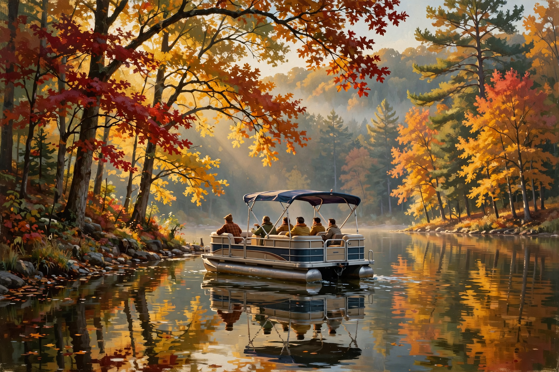 Illustration for 🚤 Ride Fall Creek Falls Lake Under the Autumn Leaves Tomorrow Morning