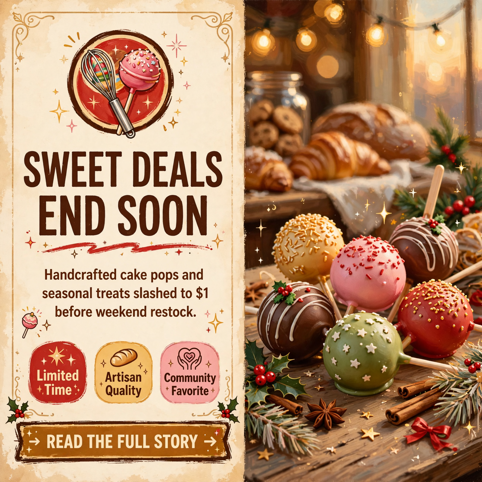 π° Cake Pops By Chelsey Clears Inventory with $1 Treats Ahead of Weekend Restock β Featured Image Featured image for "π° Cake Pops By Chelsey Clears Inventory with $1 Treats Ahead of Weekend Restock"