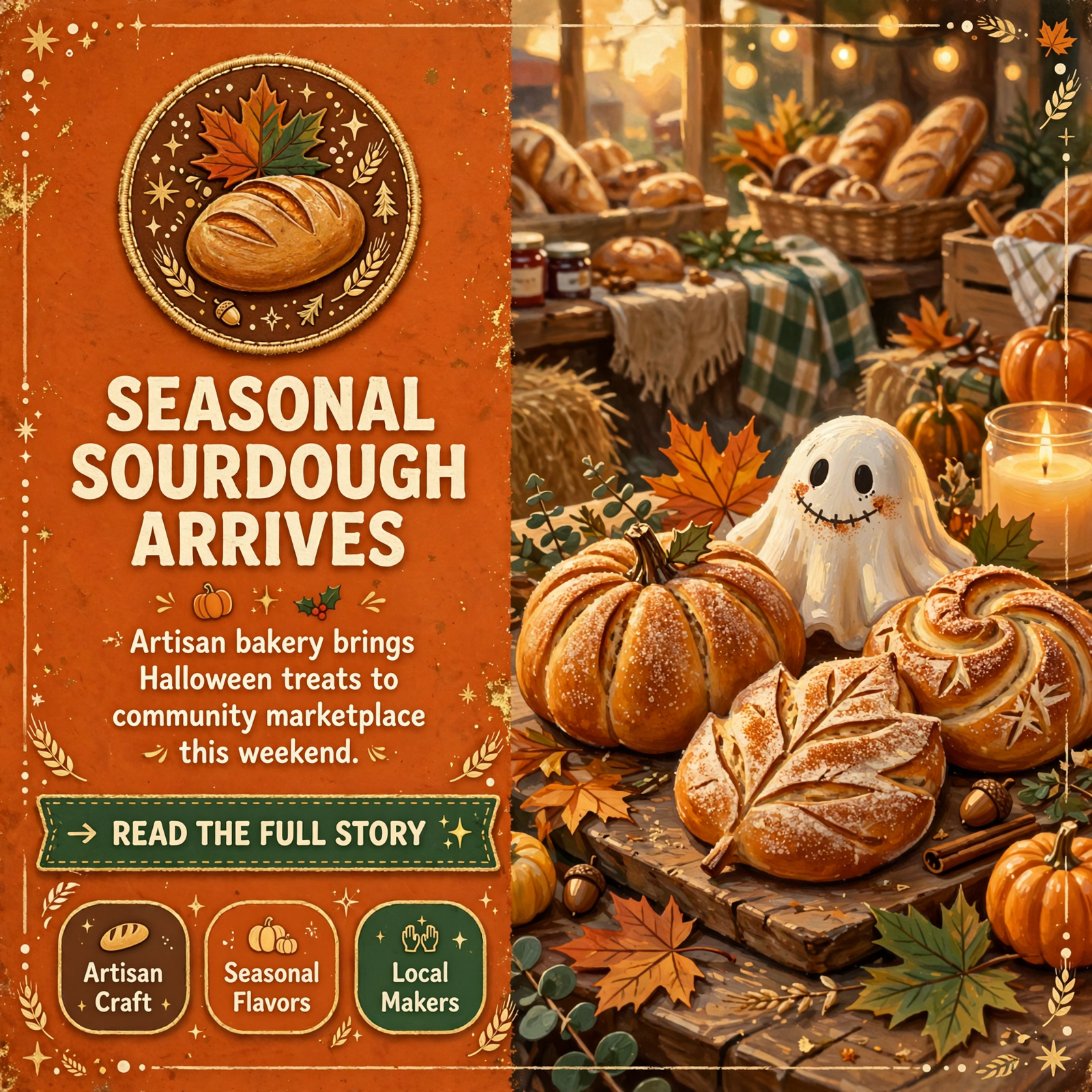 Featured image for "🎃 Field to Flour Sourdough Brings Halloween Treats to Bookanooga in Chattanooga"