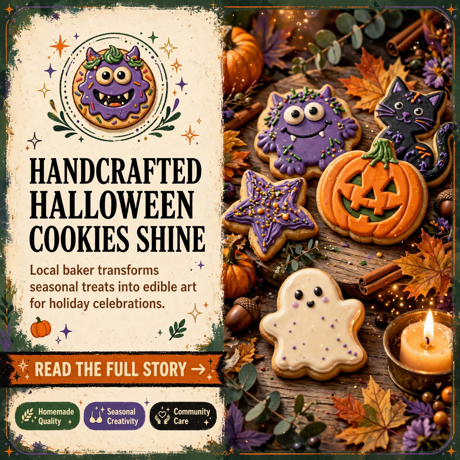 Featured image for "🎃 Halloween Cookies with a Creative Twist at Ashley's Homemade Treats"