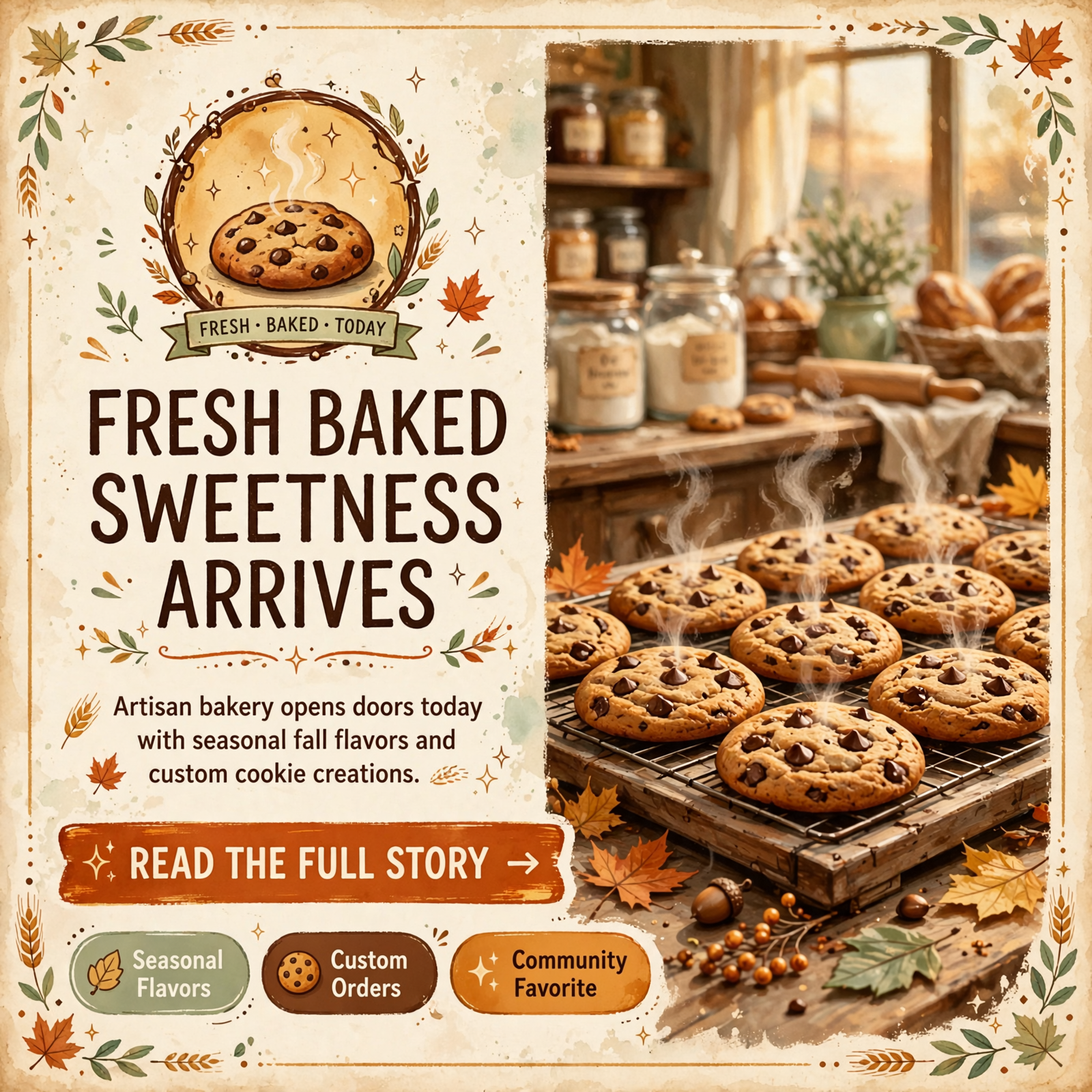 Featured image for "🍪 Cookies By Brax Open Today in McMinnville - Fall Flavors and Seasonal Treats"
