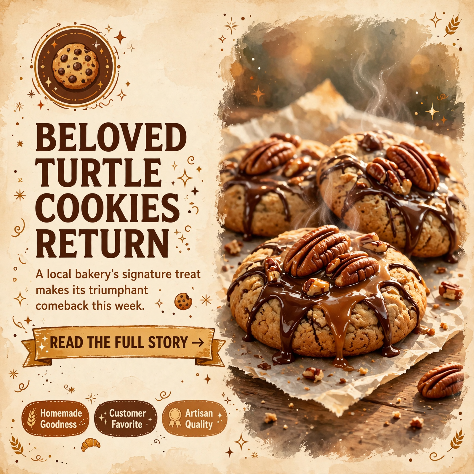 Featured image for "🍪 Turtle Cookies Return to Cookies By Brax in McMinnville"