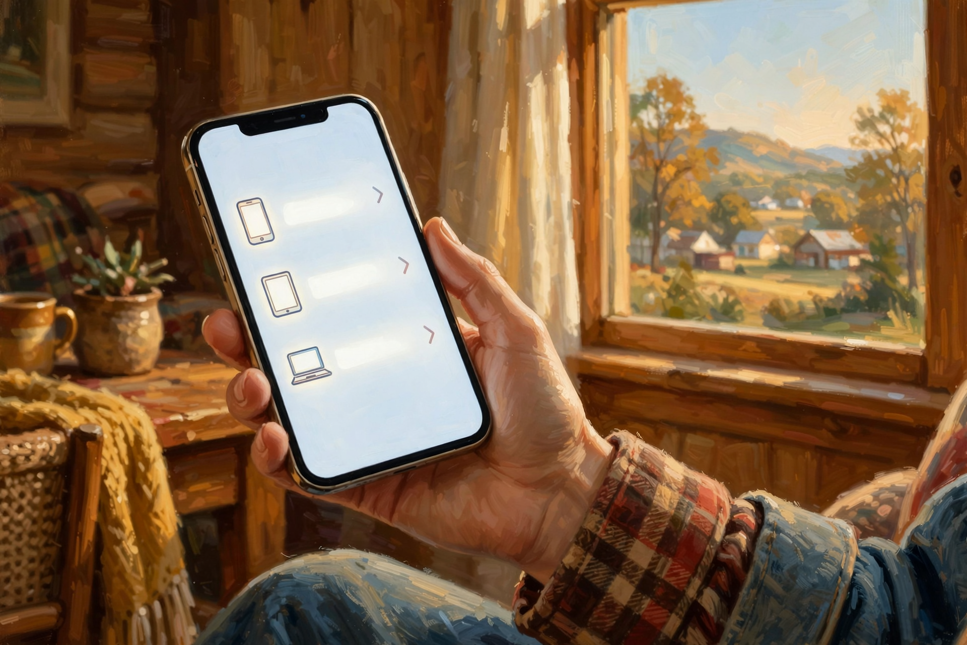 Illustration for 🍎 Apple: Your Name, Then the Devices List