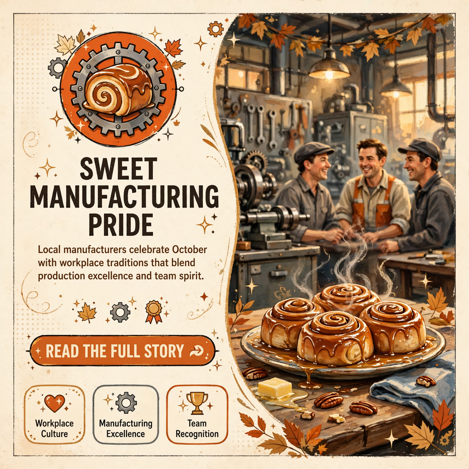 Featured image for "🏭 Virnig Manufacturing Celebrates Manufacturing Month with Caramel Rolls in Pikeville"