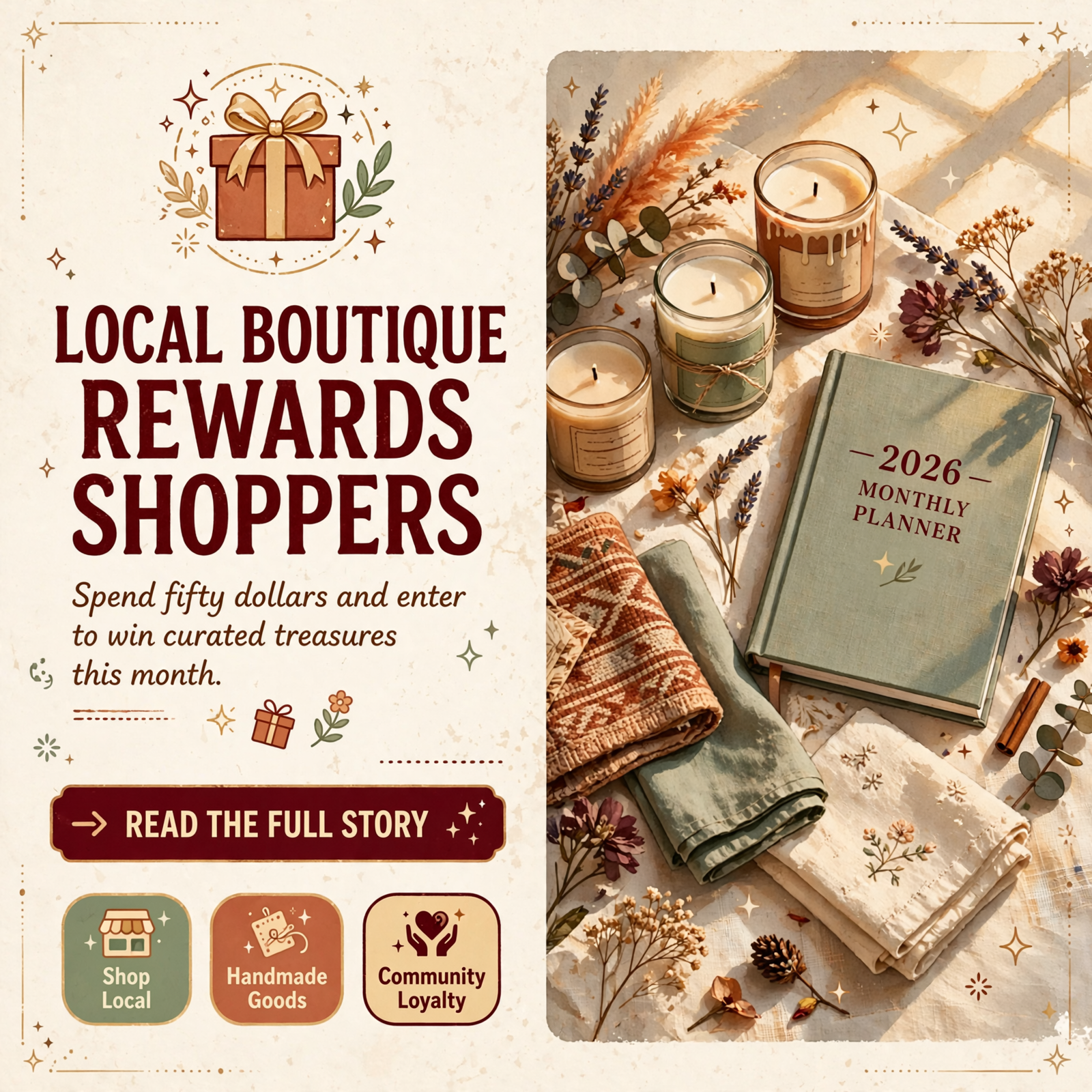 Featured image for "🎁 LaLa's Bazaar Adds Monthly Planner to October Giveaway Tote in Powells Crossroads"