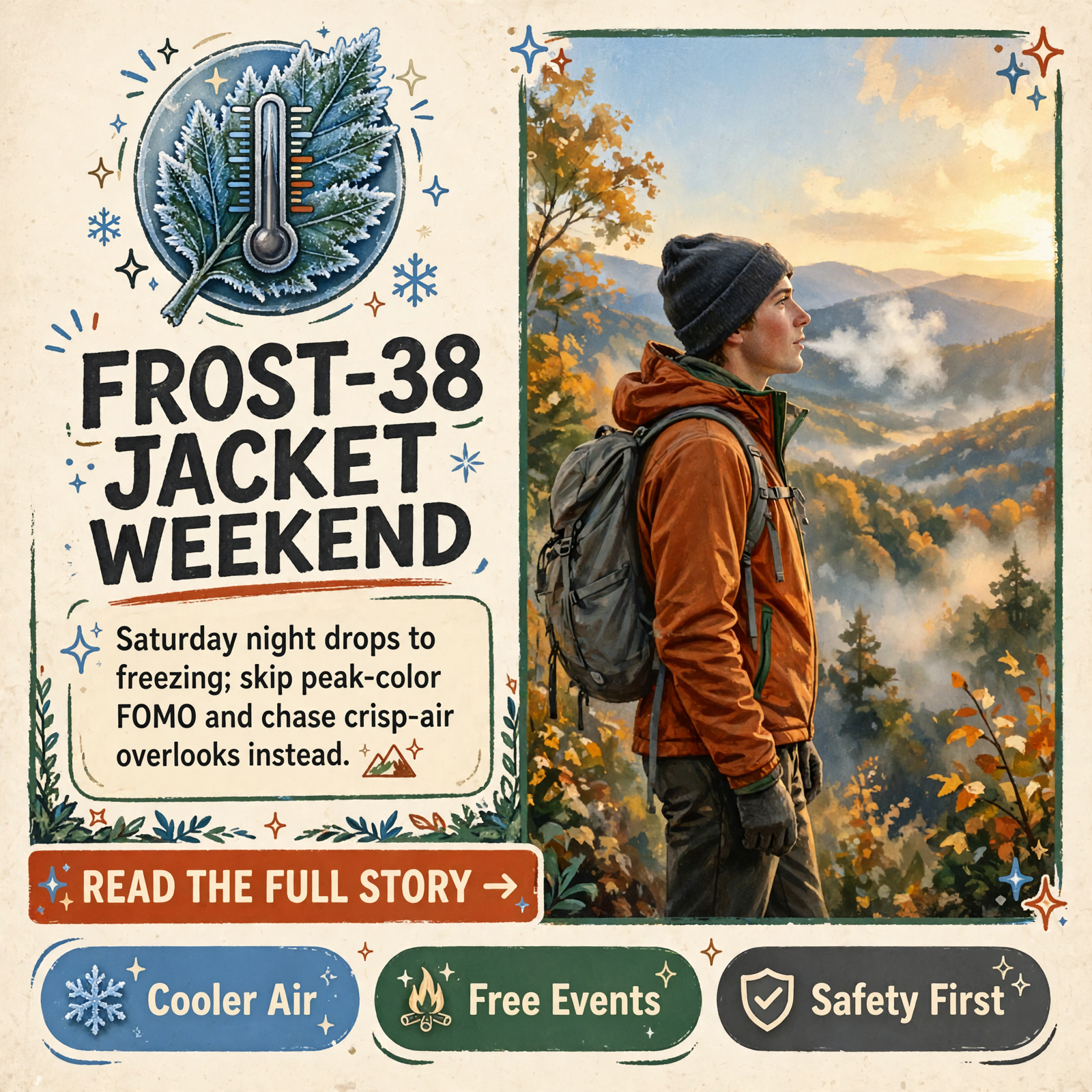 Featured image for "🧥 Cooler Weekend Trail Map: Saturday Night Near 38, Spooktacular Detour, and $5 Autumn Colors at Stone Door"
