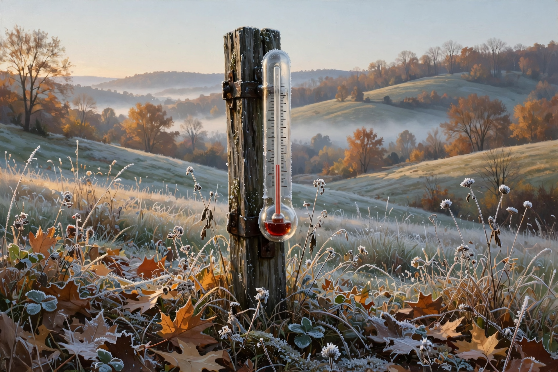 Illustration for 🌡️ The Weather Screenshot: Cooler Weekend, Frost-38 Saturday Night