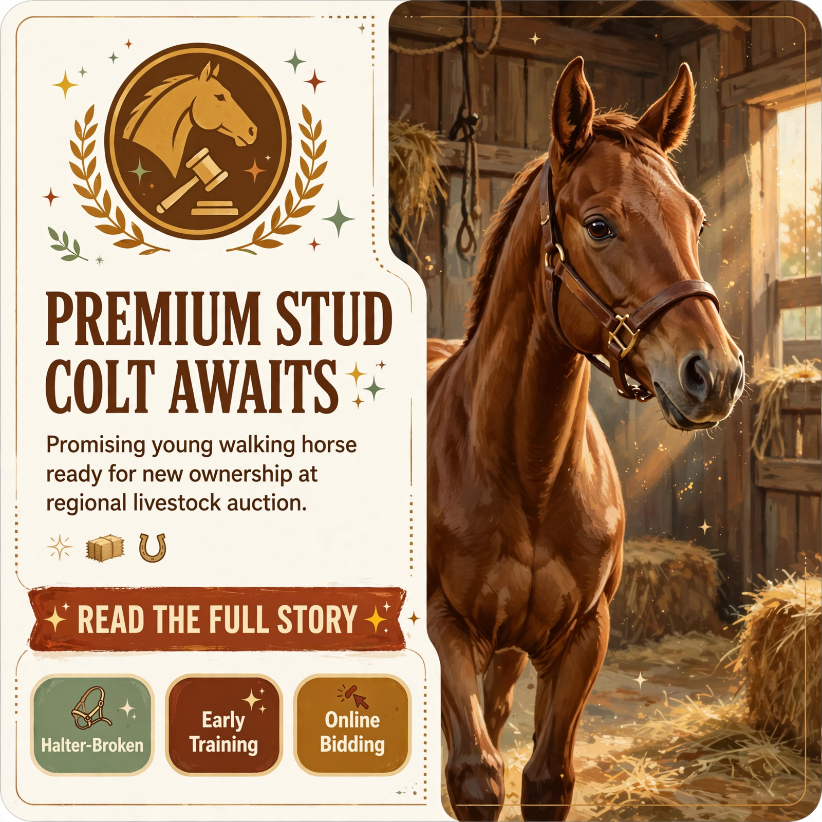 π΄ Walking Horse Stud Colt Offered at Dunlap Livestock Auction β Featured Image Featured image for "π΄ Walking Horse Stud Colt Offered at Dunlap Livestock Auction"