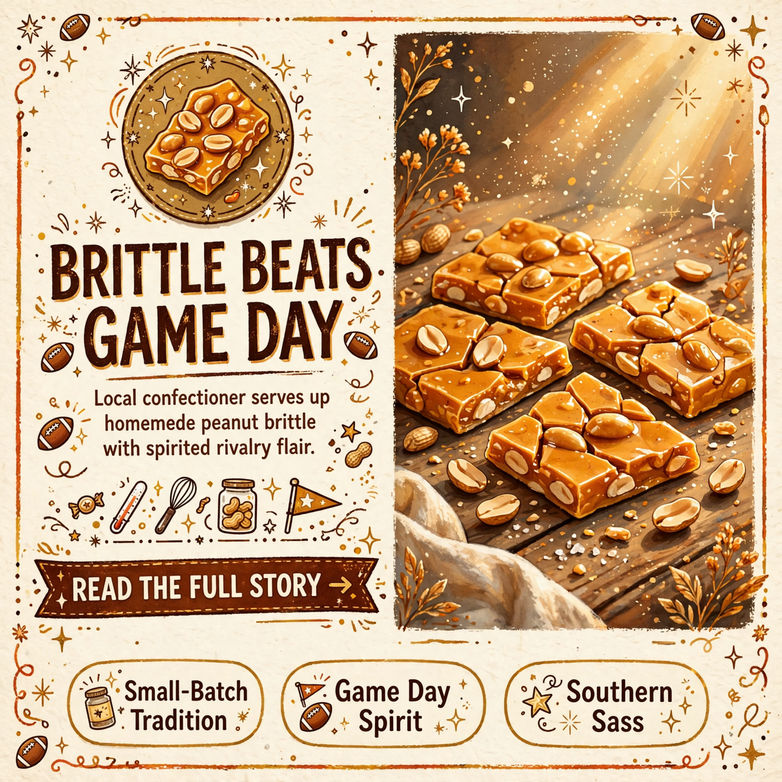 Featured image for "🥜 Grammy's Goodies Serves Up Old-Fashioned Peanut Brittle for Football Saturday in Soddy Daisy"