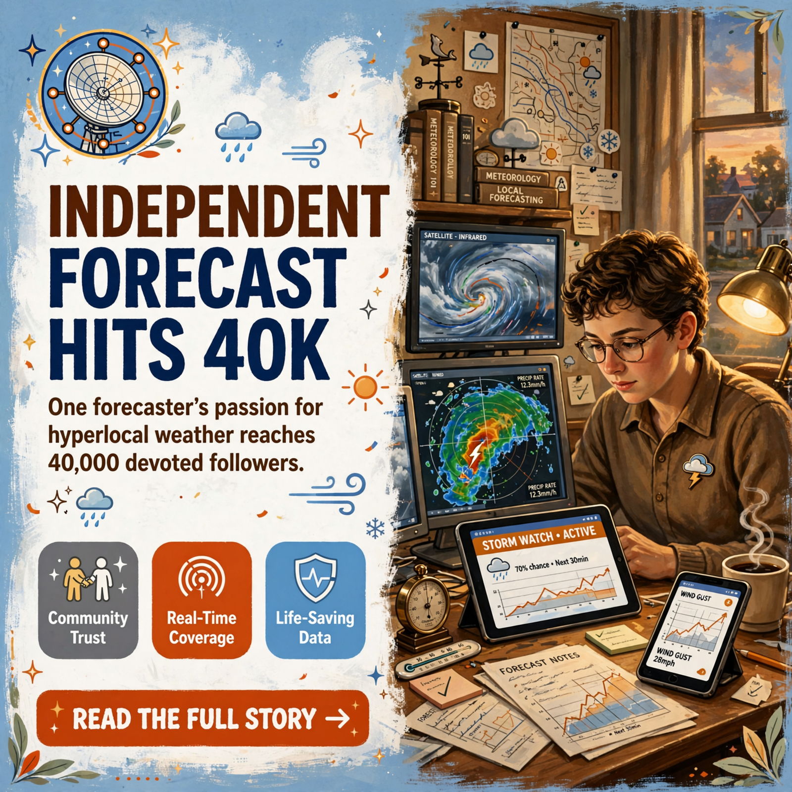 🌦️ Chase Bryant Weather Reaches 40,000 Followers – A Milestone for Independent Tri-State Forecasting — Featured Image Featured image for "🌦️ Chase Bryant Weather Reaches 40,000 Followers - A Milestone for Independent Tri-State Forecasting"