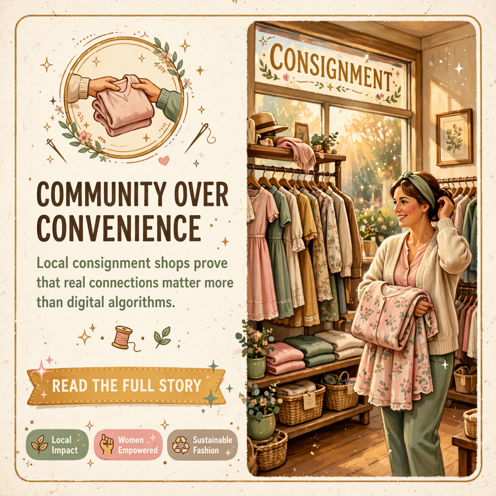 Featured image for "🛍️ Why Local Consignment Matters More Than an App: Pretty Clothes Shoppe 's Case for Community"