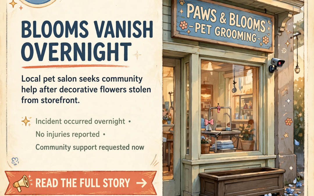 🐾 Luxe Pet Parlor Reports Theft of Decorative Flowers in Crossville