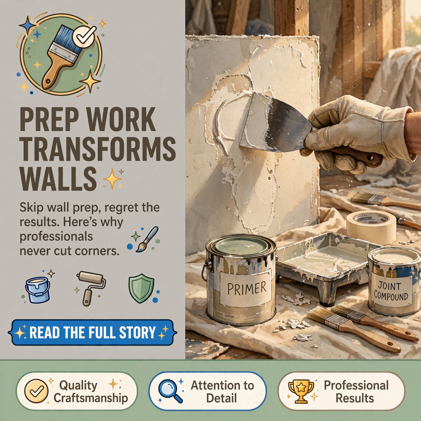 🎨 Why Wall Prep Matters Before You Paint – JM Precision Home Services Explains — Featured Image Featured image for "🎨 Why Wall Prep Matters Before You Paint - JM Precision Home Services Explains"