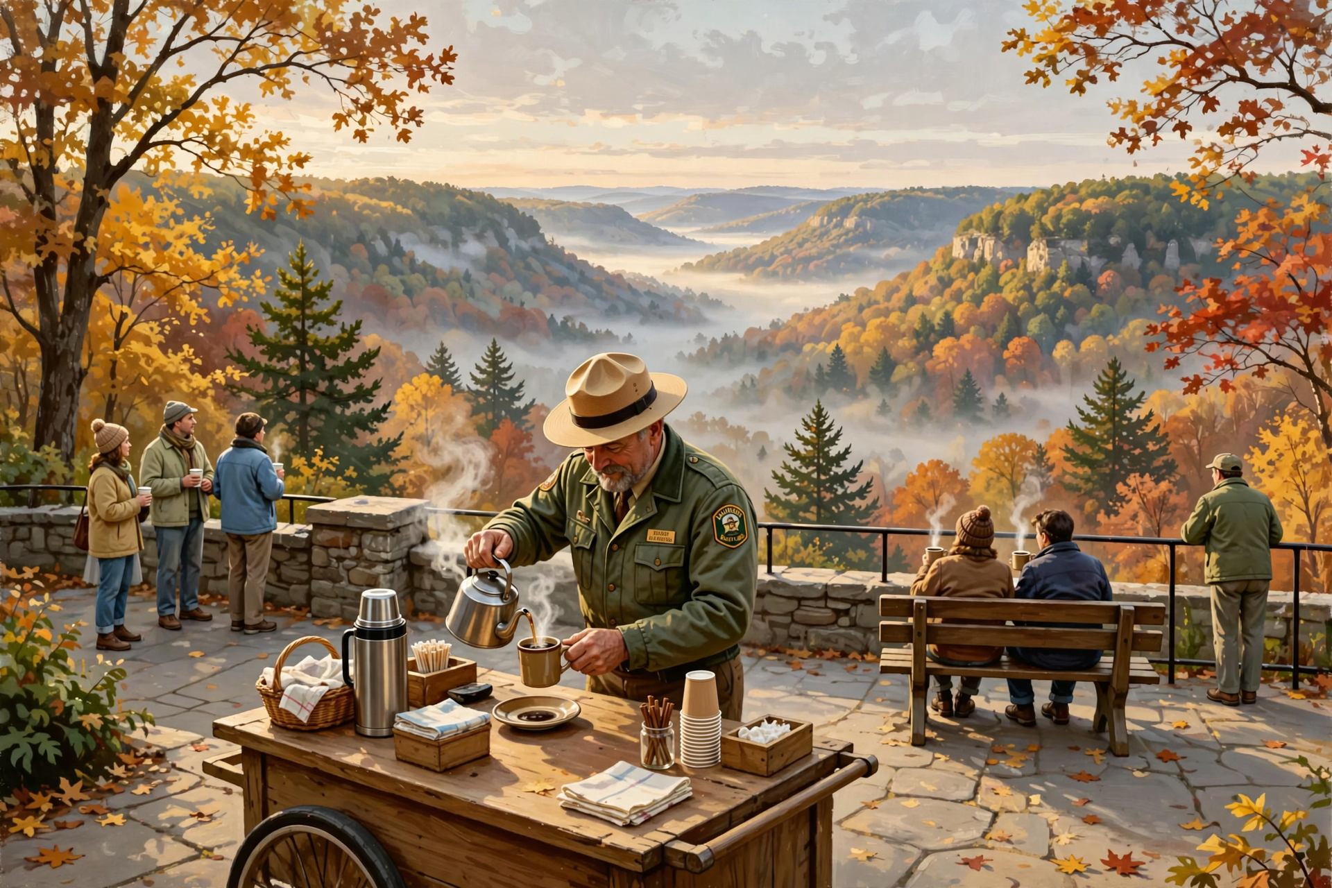 Illustration for ☕ Sip Coffee With a Ranger on the Laurel Gulf Overlook