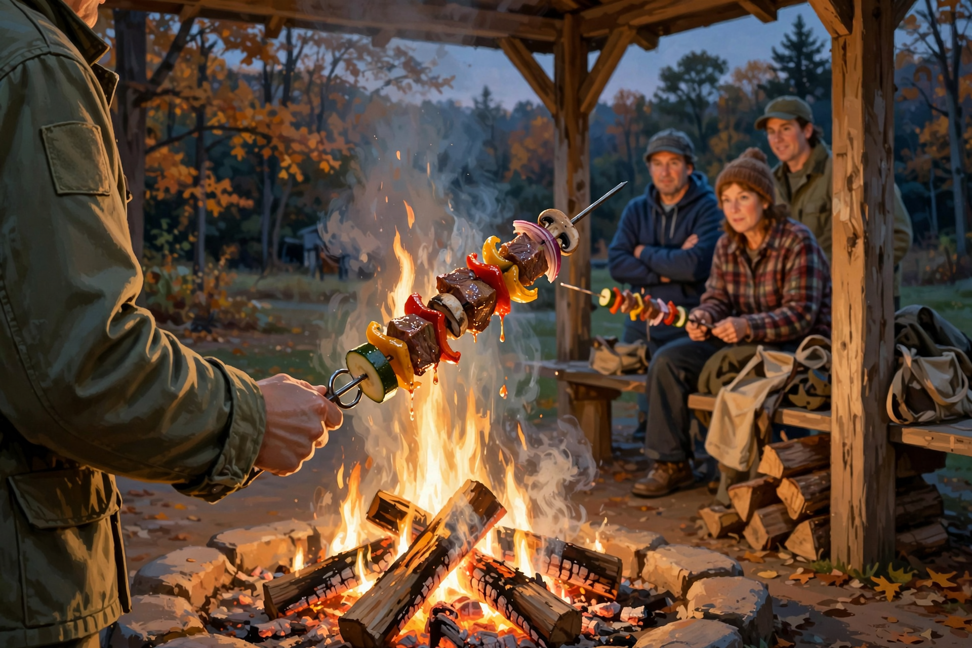 Illustration for 🔥 Cook Shish Kabobs Over the Fire at Tims Ford's Fireside Thursdays